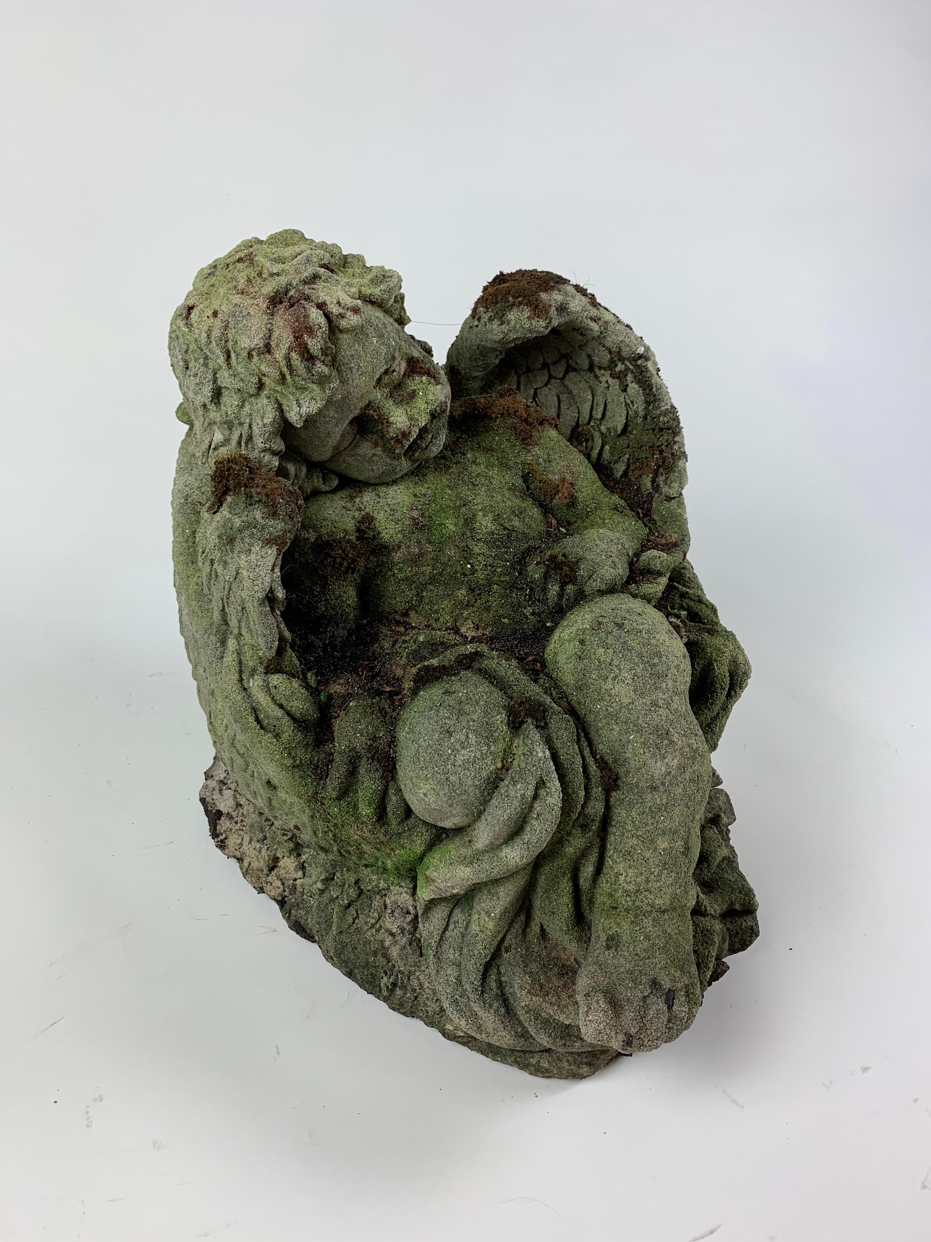 Vintage Stone Cherub In Good Condition For Sale In London, GB