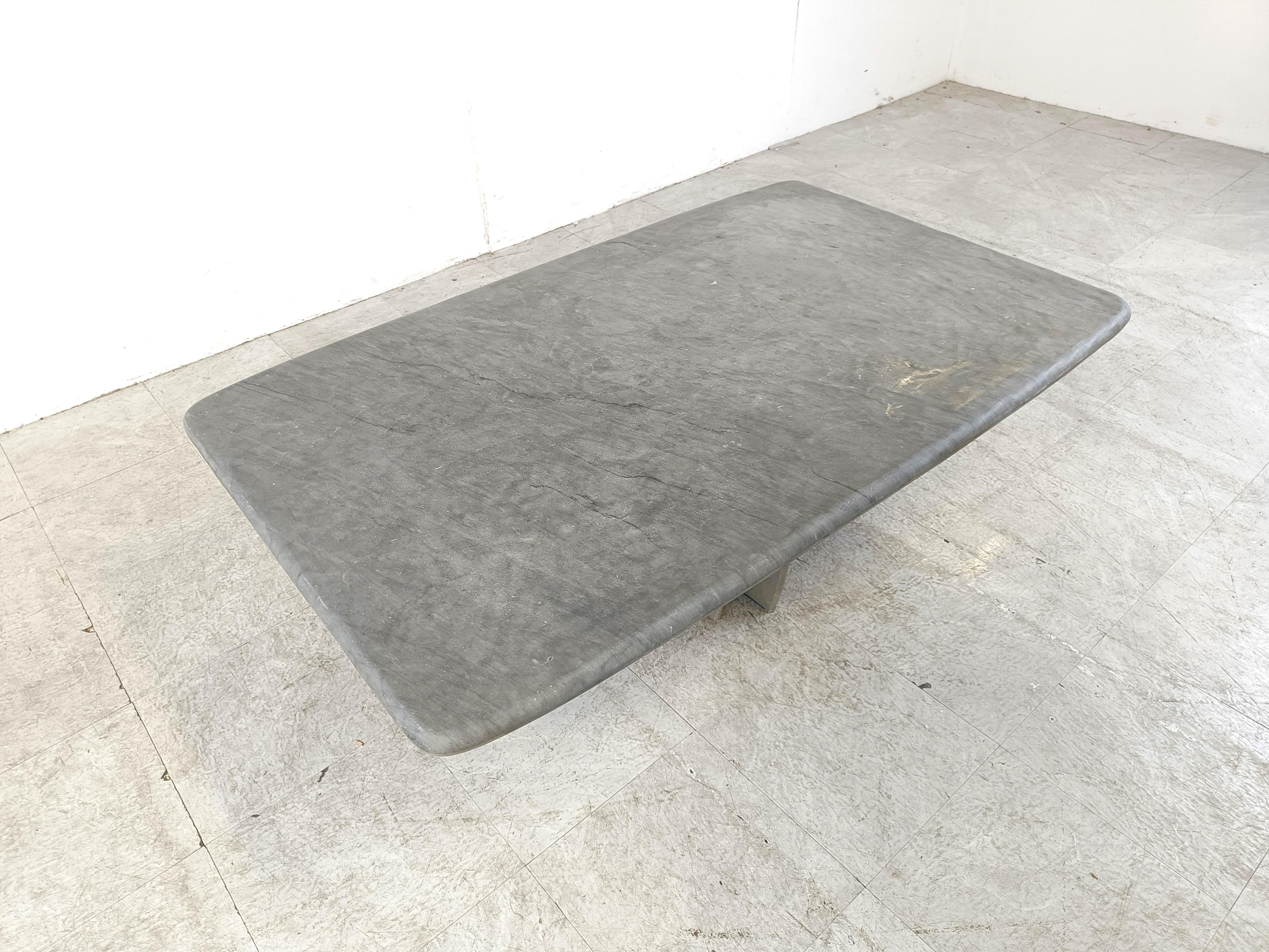Stone vintage stone coffee table, 1970s For Sale