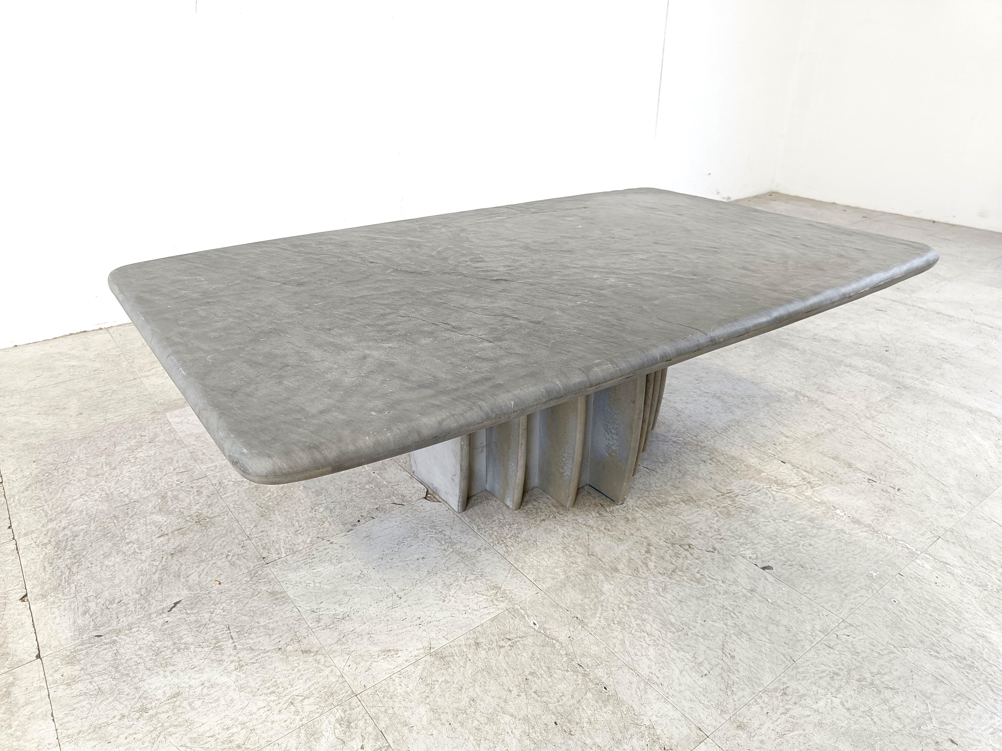 vintage stone coffee table, 1970s For Sale 1