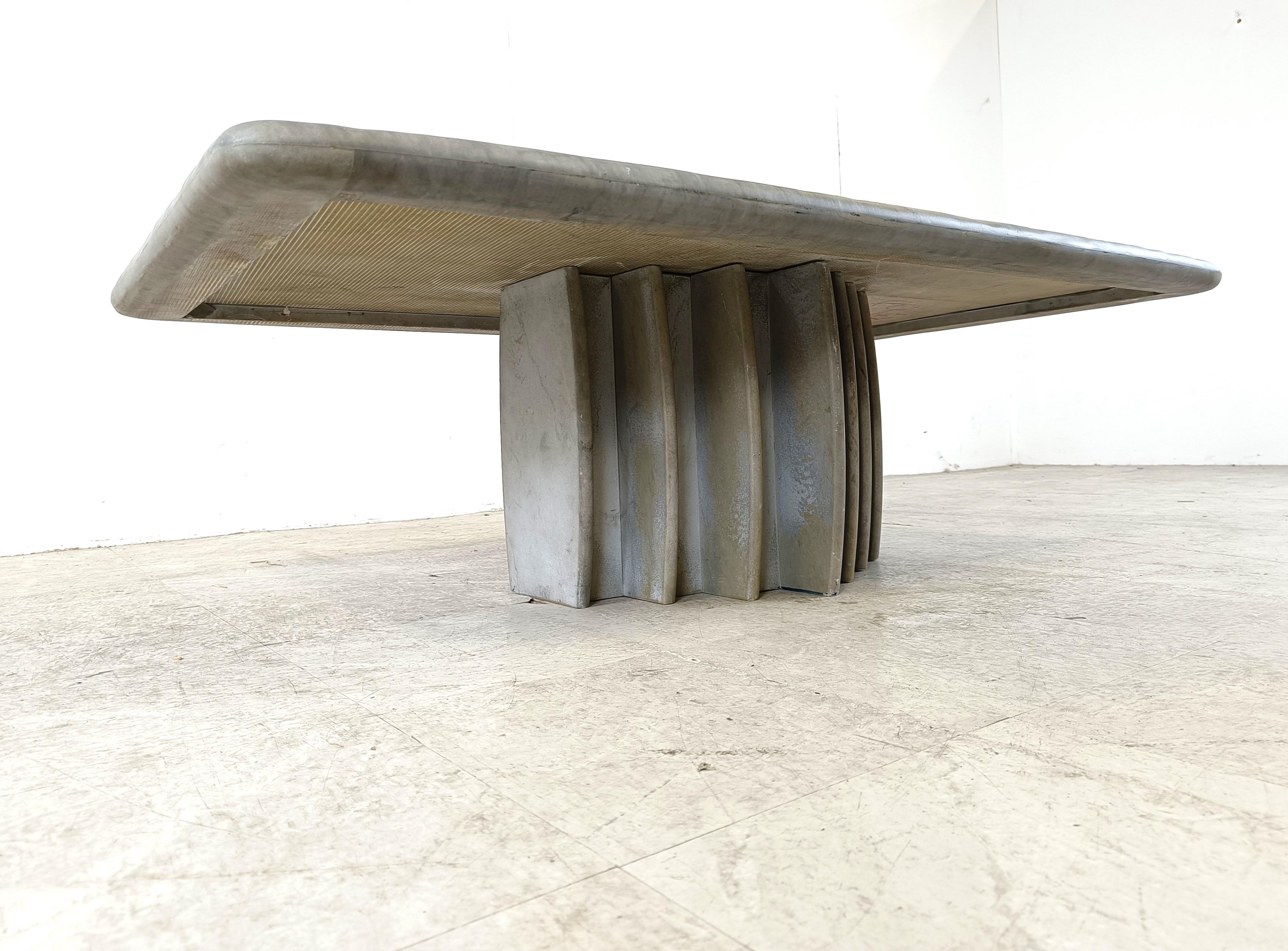 vintage stone coffee table, 1970s For Sale 2
