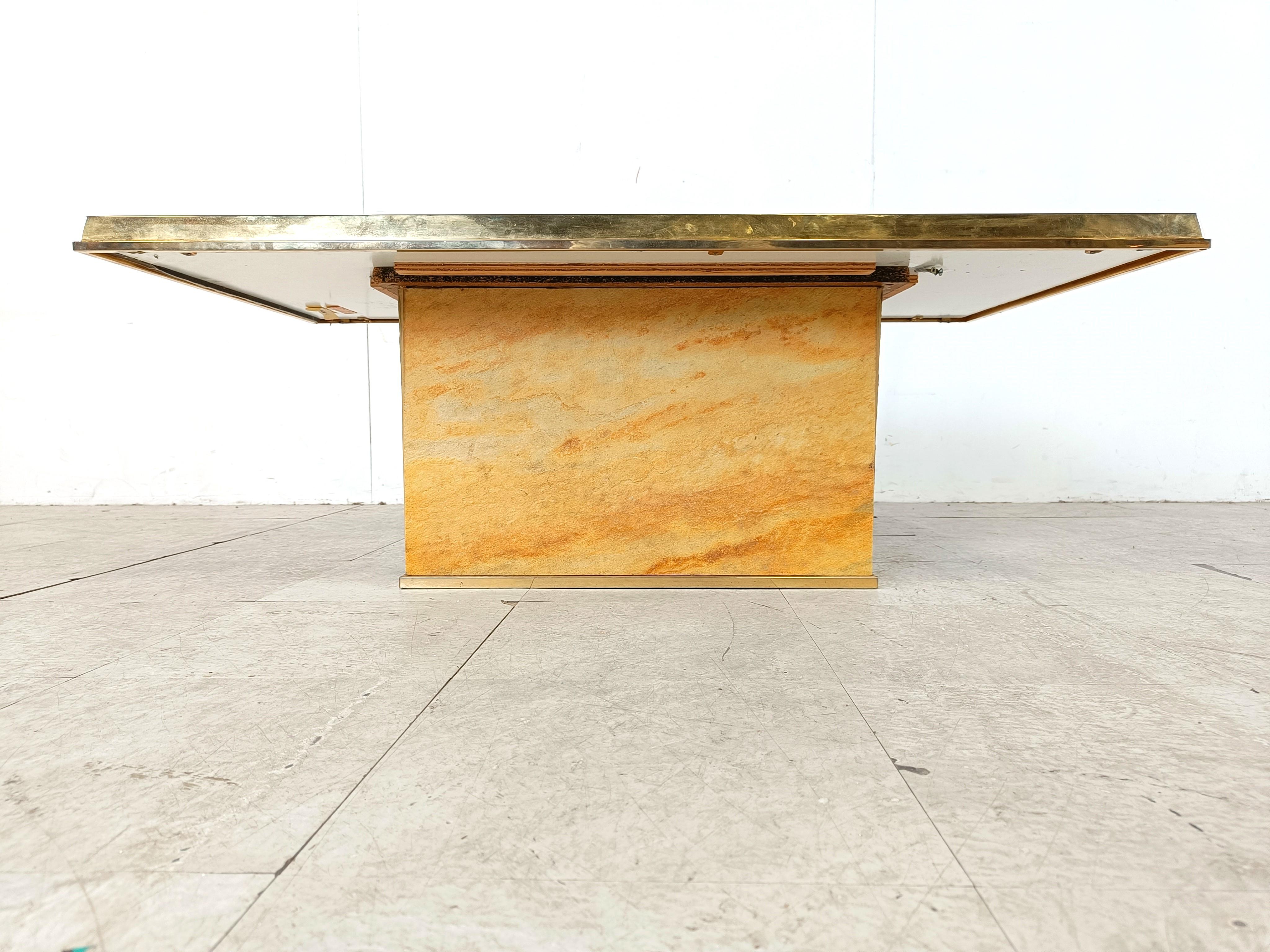 Late 20th Century Vintage stone coffee table by Fedam, 1980s