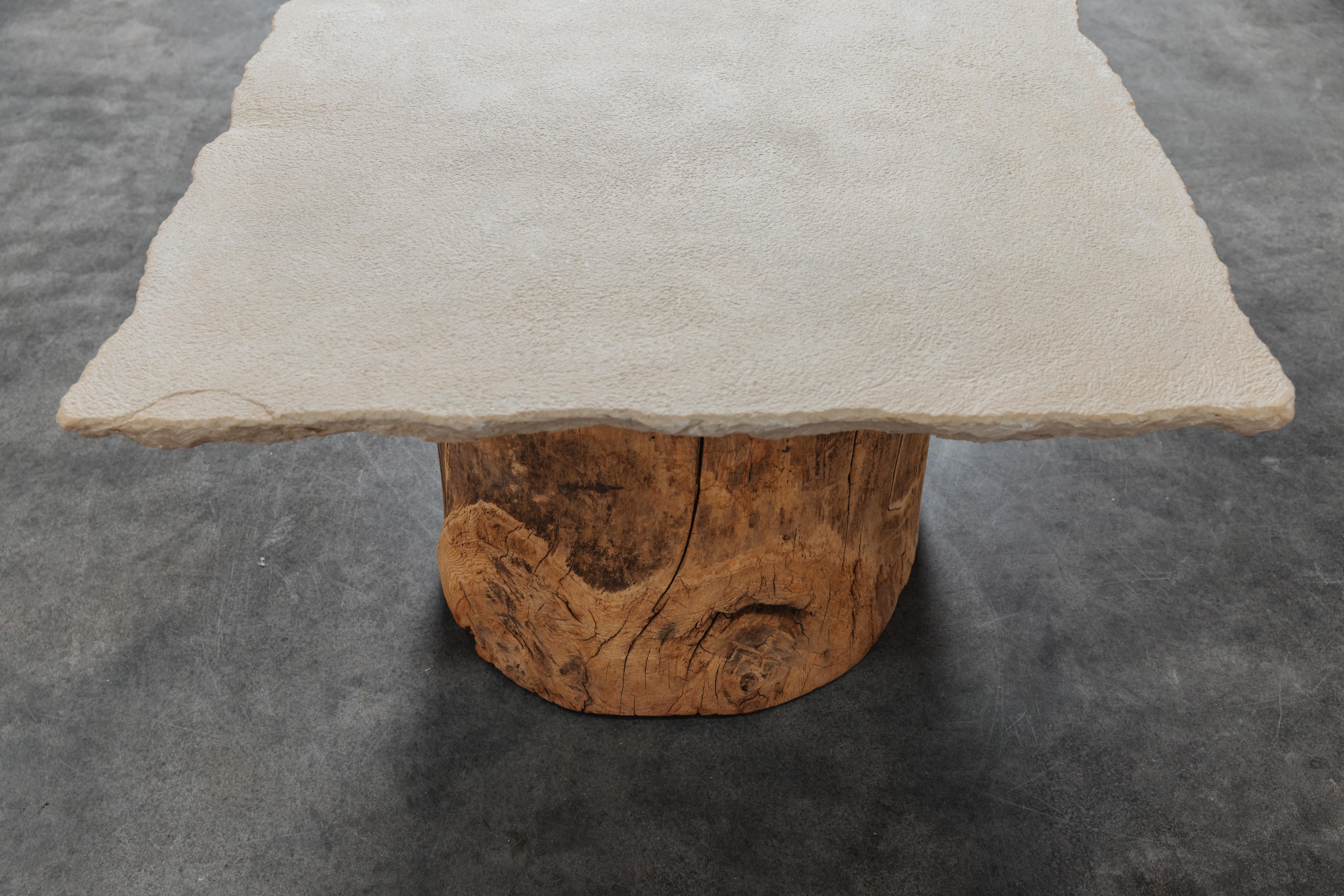 Limestone Vintage Stone Coffee Table From France, Circa 1850 For Sale