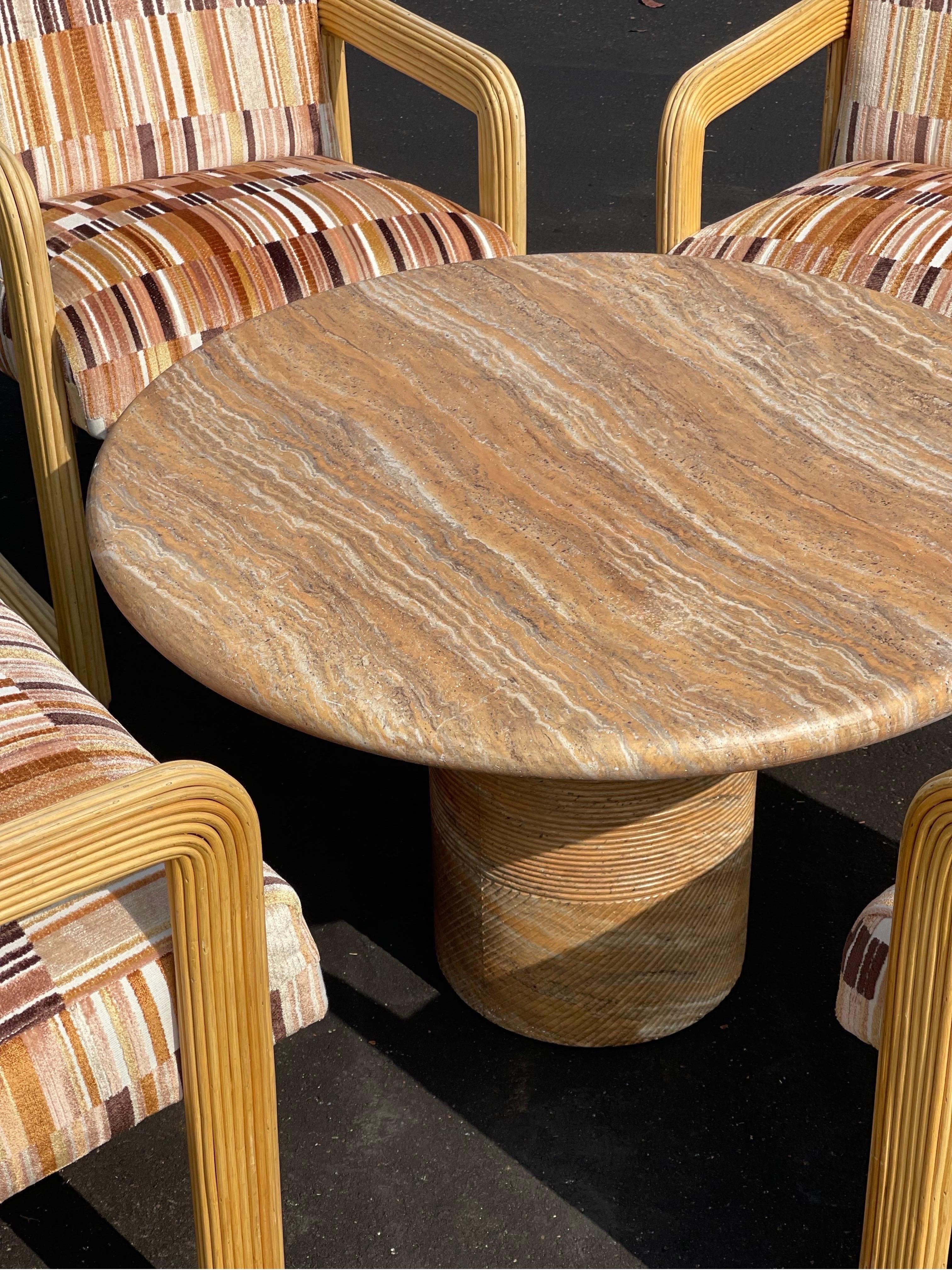Vintage Stone Couchtisch / Beistelltisch (Ende des 20. Jahrhunderts)