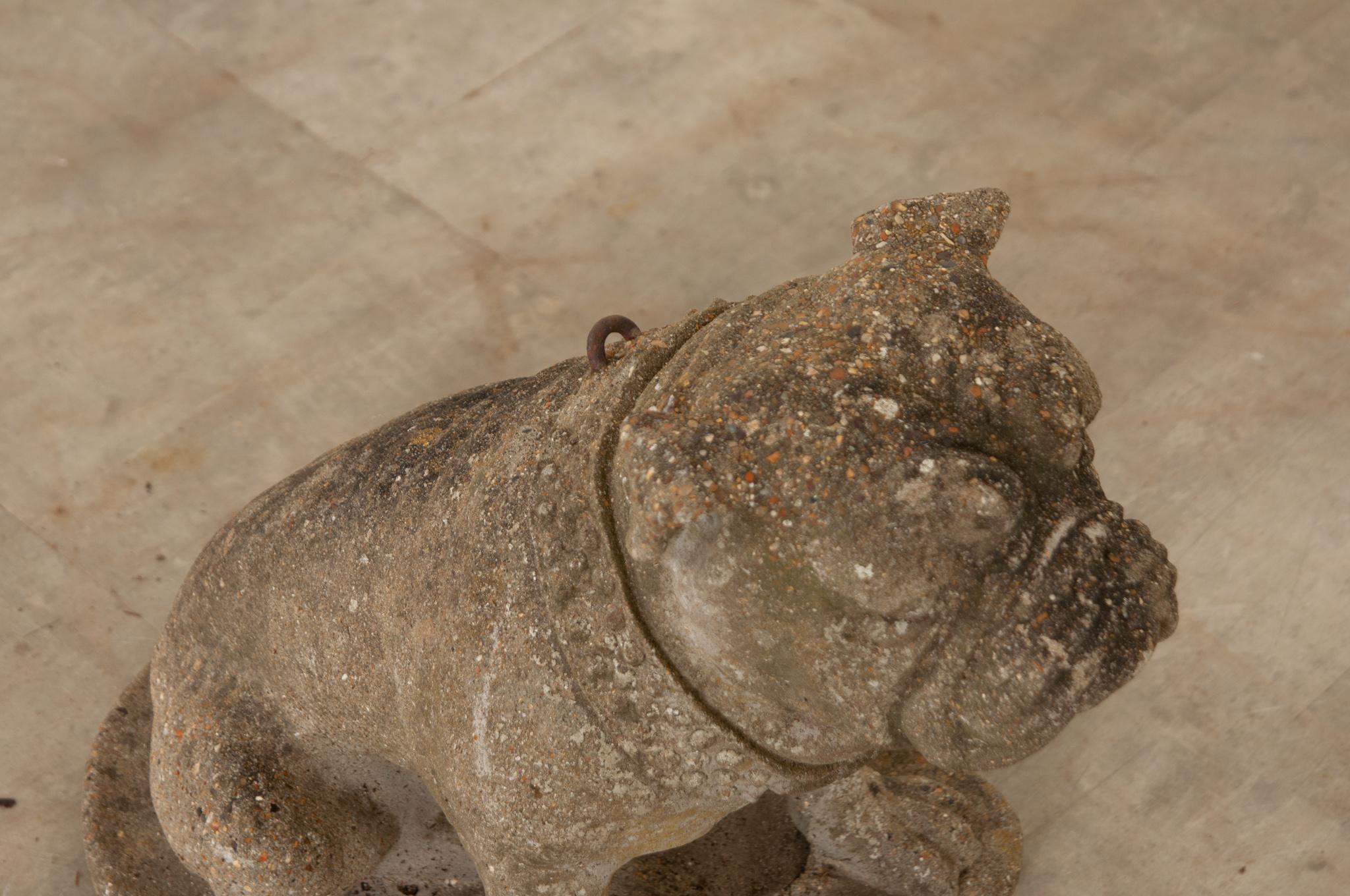 20th Century Vintage Stone English Bulldog