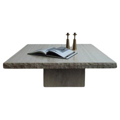 Vintage Stone International Coffee Table, Travertine, Italy c. 1980