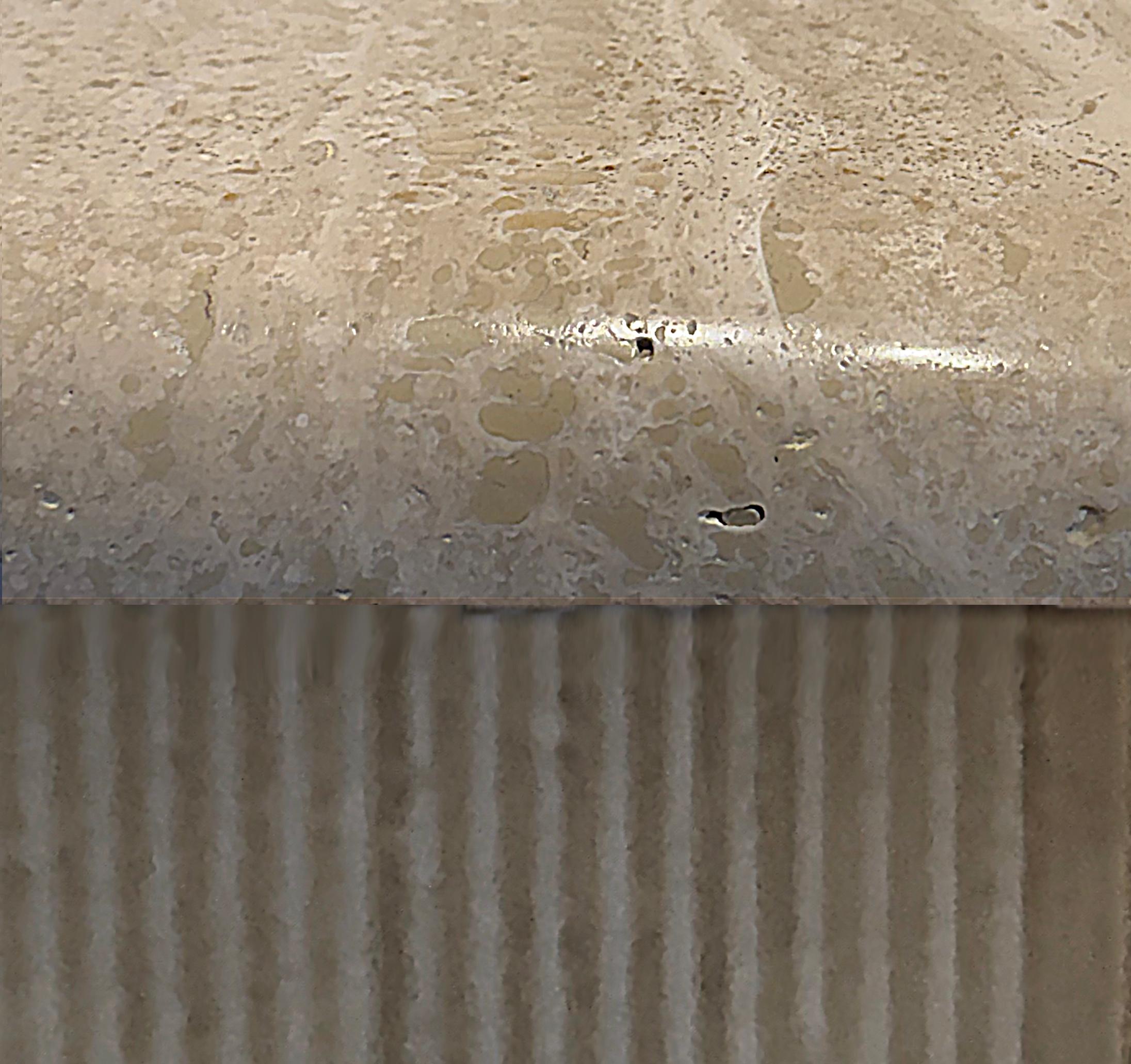 Table en travertin italien en forme d'œil, Vintage Stone International, années 1980 en vente 1