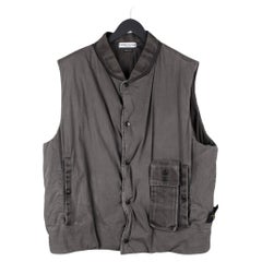 Vintage Stone Island Men's Military Vest XXL Grey