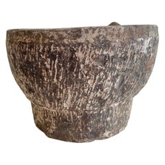 Vintage Stone Mortar and Pestle Bowl Set