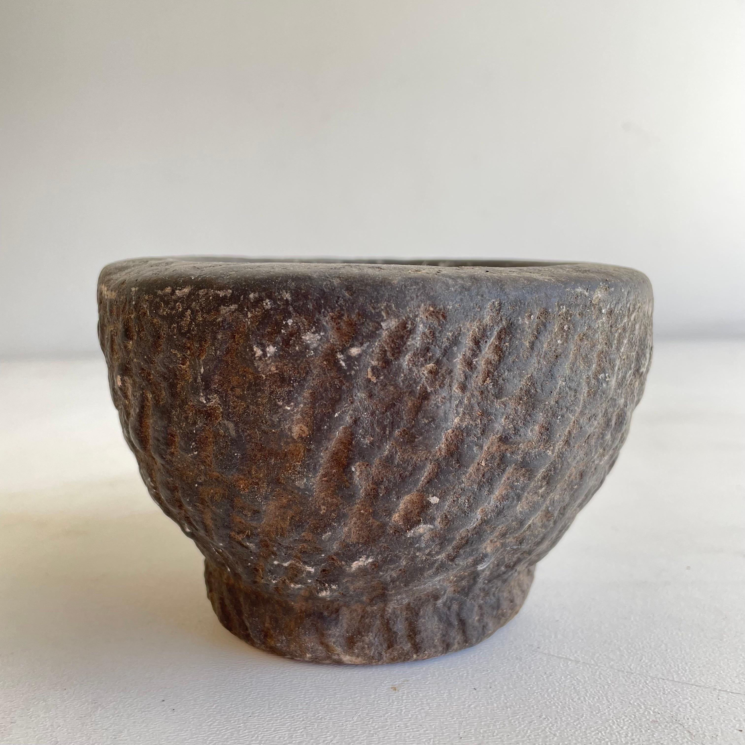 20th Century Vintage Stone Mortar Bowl For Sale