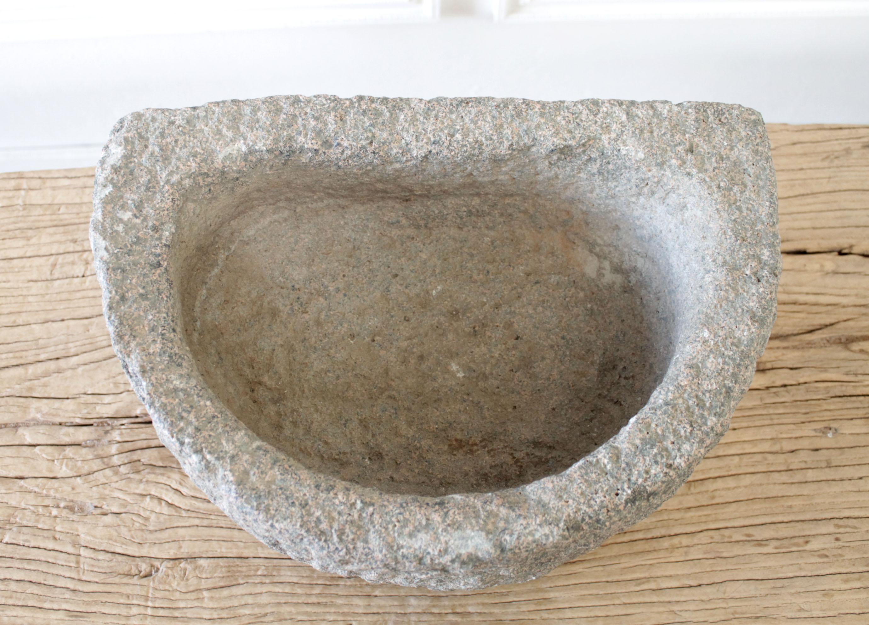 Vintage stone mortar sink or planter
Size: 16
