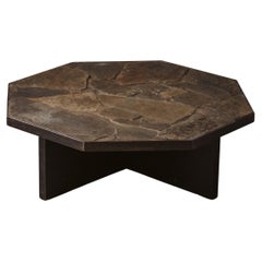 Vintage Stone Octagon Coffee Table from France, circa 1970