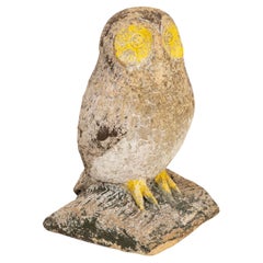 Vintage Stone Owl Garden Ornament