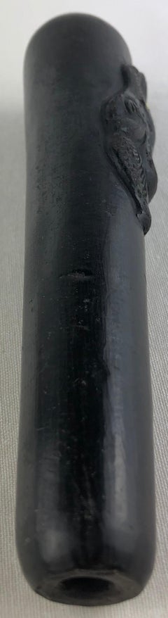 Vintage Stone Pipe with Hand Carved Elephant Head from Kathmandu, Nepal