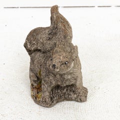 Vintage Stone Squirrel Garden Ornament