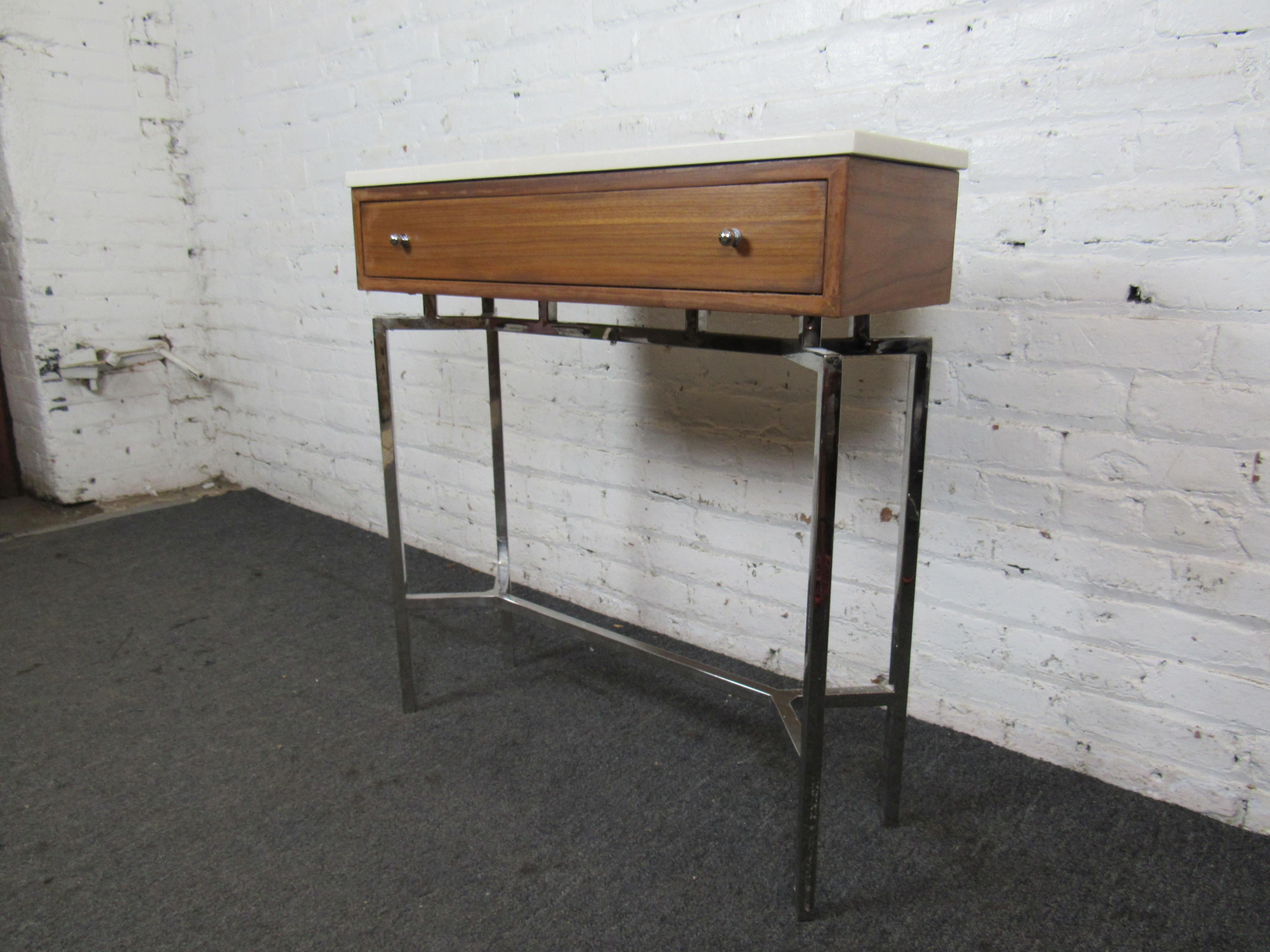 Vintage Stone-Topped Console Table by Mitchell Gold + Bob Williams In Good Condition In Brooklyn, NY