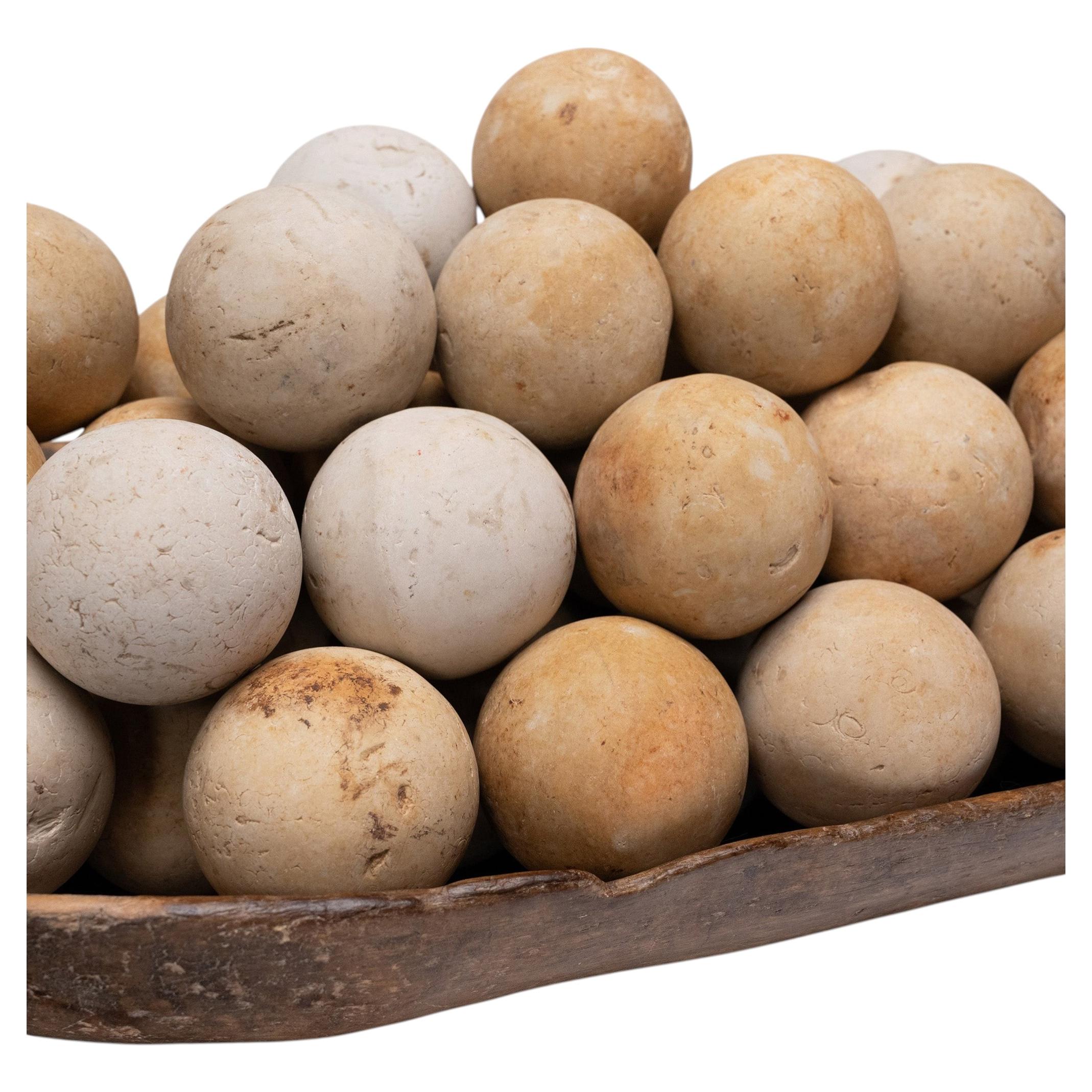 Vintage Stone Water Filter Spheres, Early 20th Century