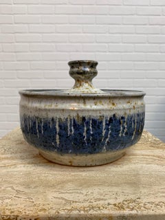 Vintage Stoneware Casserole Dish with Lid