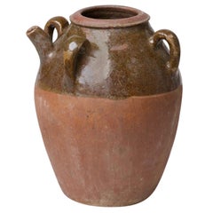 Vintage Stoneware Farmyard Jar with Spout