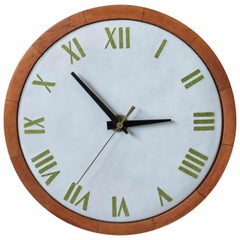 Vintage Stoneware Mahogany Wall Clock