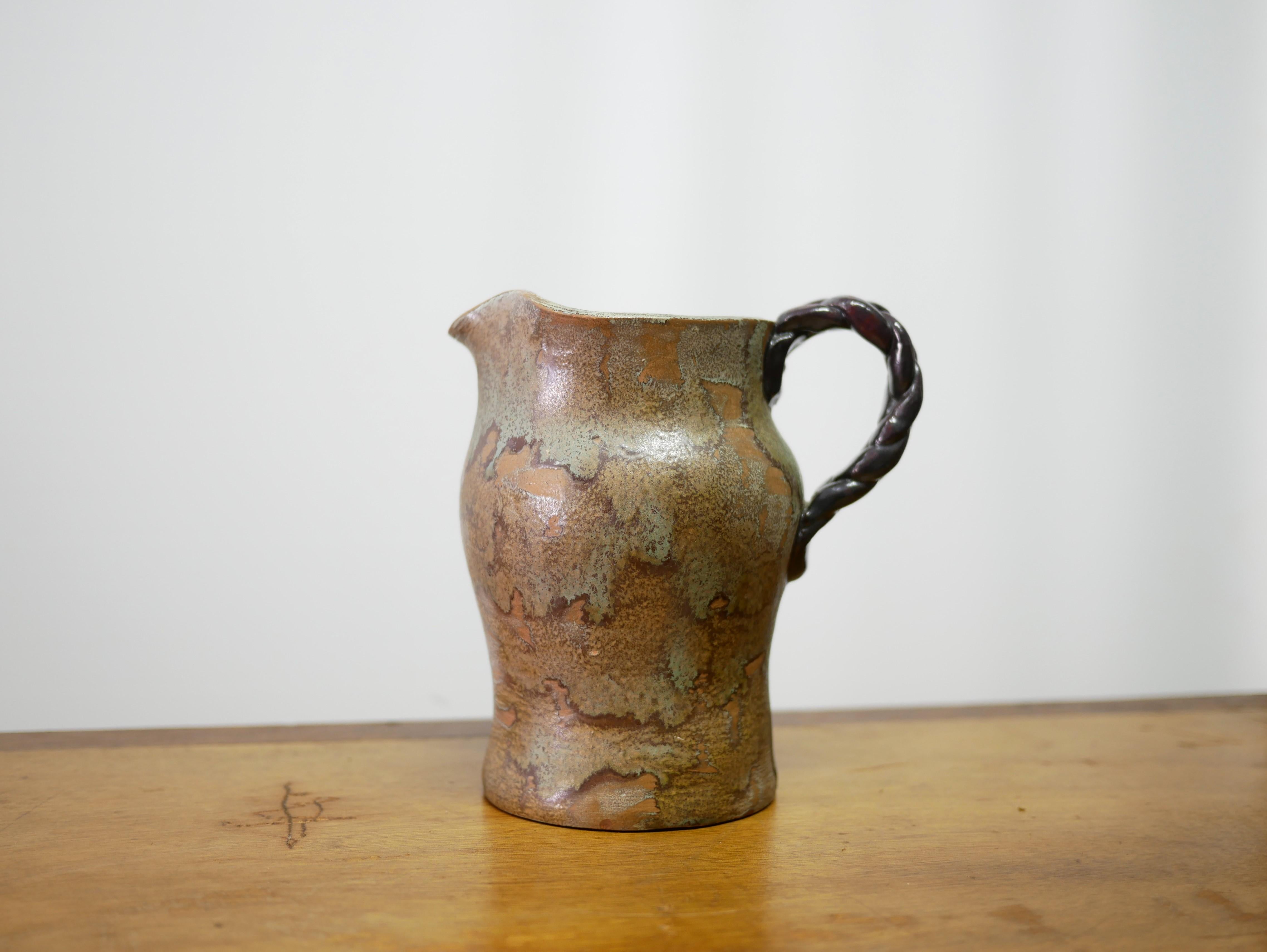 Français Pichet vintage en grès, poterie Aure Valley en vente