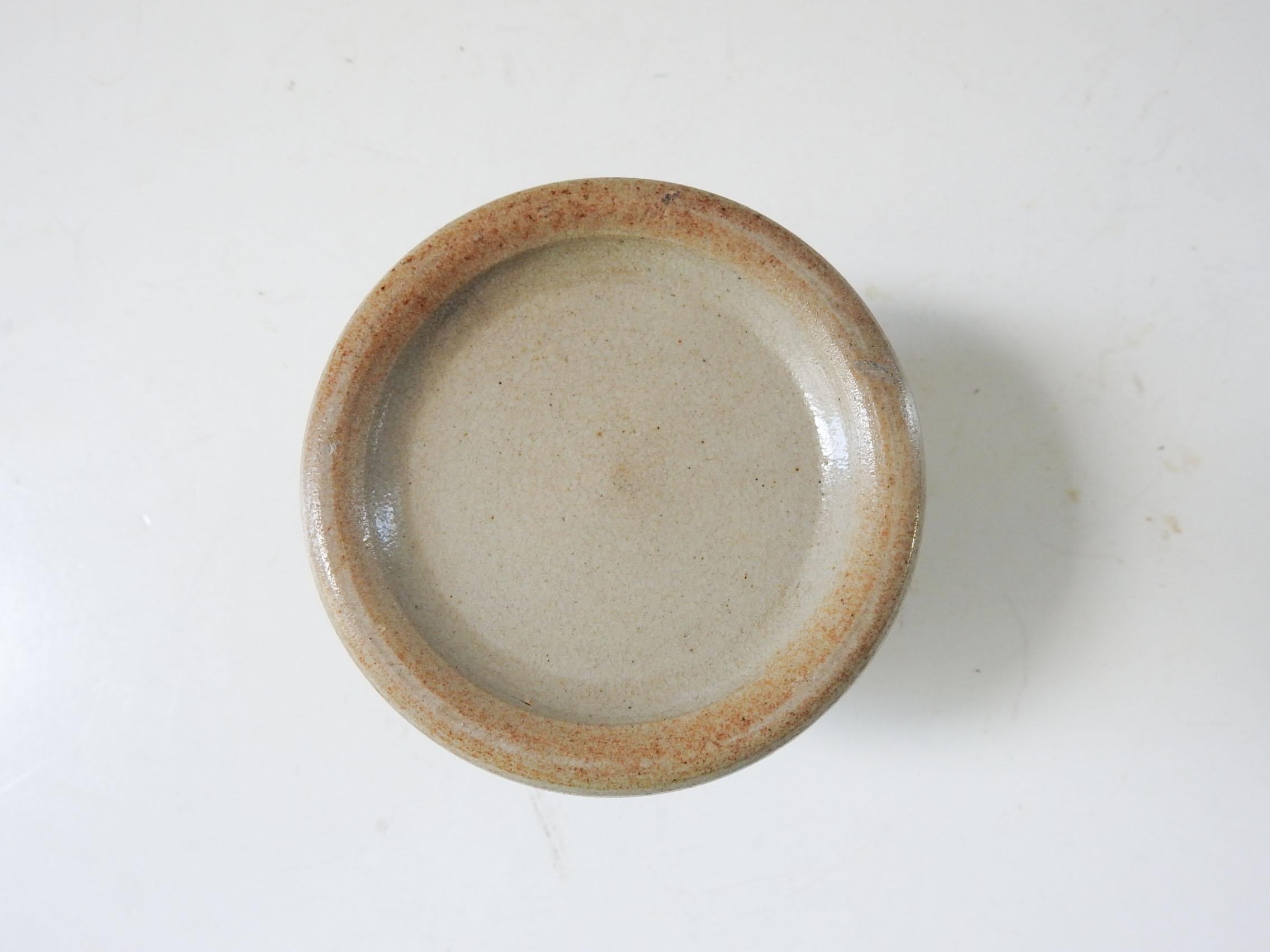 Unknown Vintage Stoneware Pottery Match Striker Holder For Sale