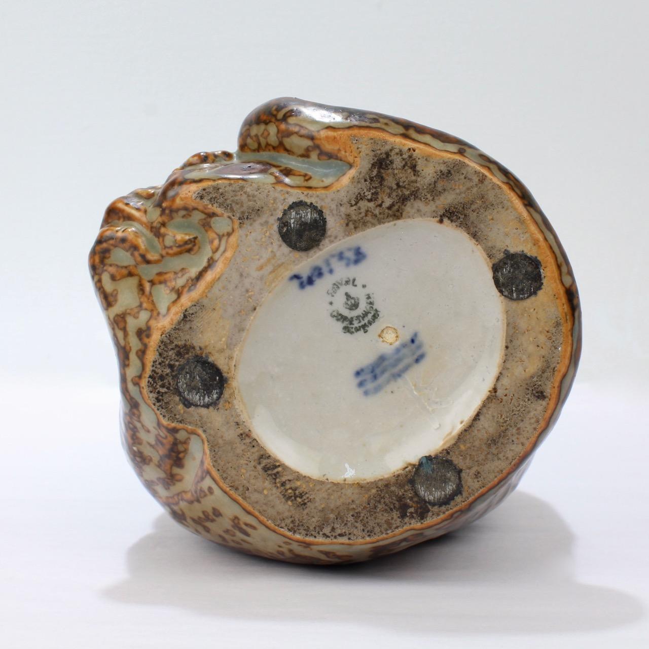 Figurine de singe vintage en poterie de grès par Knud Khyn pour Royal Copenhagen en vente 3