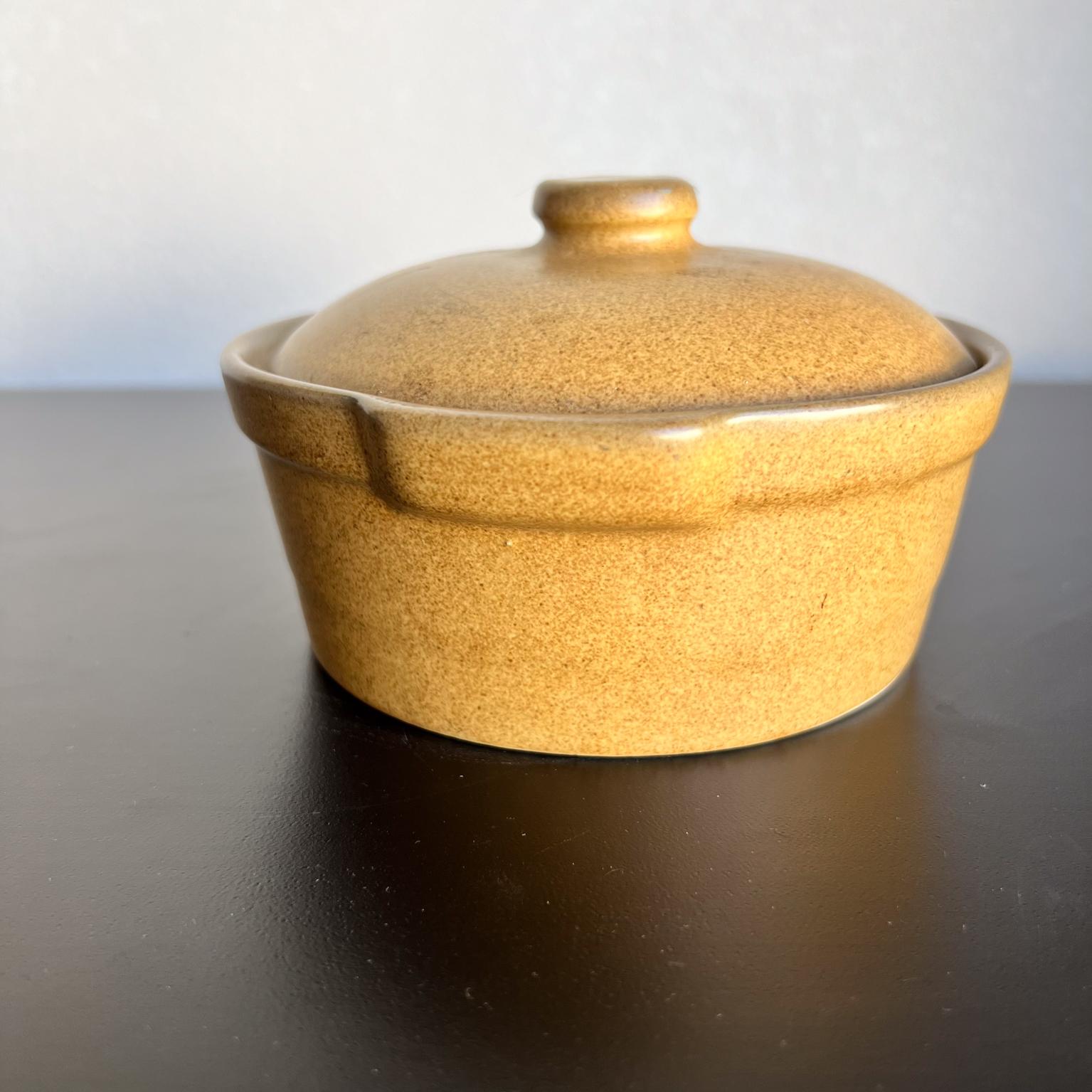 Ovaler Casserole-Topf mit Deckel aus Steingut-Keramik im Zustand „Gut“ im Angebot in Chula Vista, CA