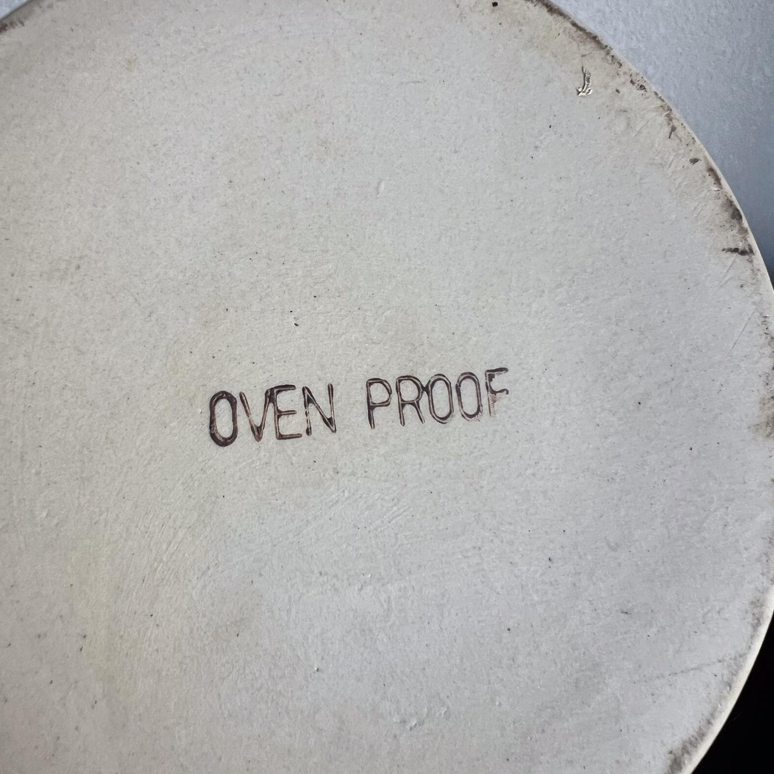 Ovaler Casserole-Topf mit Deckel aus Steingut-Keramik im Angebot 3