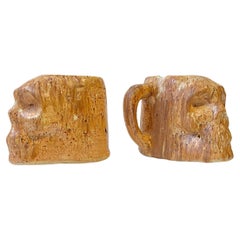Vintage Stoneware Skull Mugs from The Horror Bar Le Cercueil in Brussels, 1970s