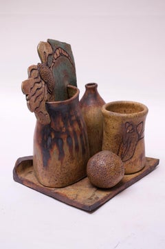Vintage Stoneware Still Life Sculpture Attributed to Pollack