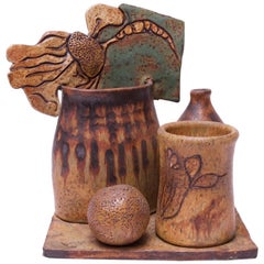 Vintage Stoneware Still Life Sculpture Attributed to Pollack