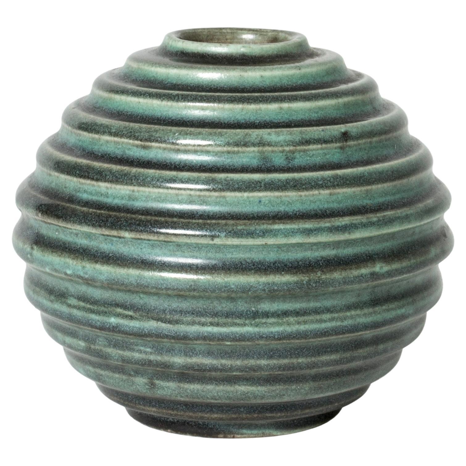 Vintage Stoneware Vase by Ewald Dahlskog, Bo Fajans, Sweden, 1930s For Sale
