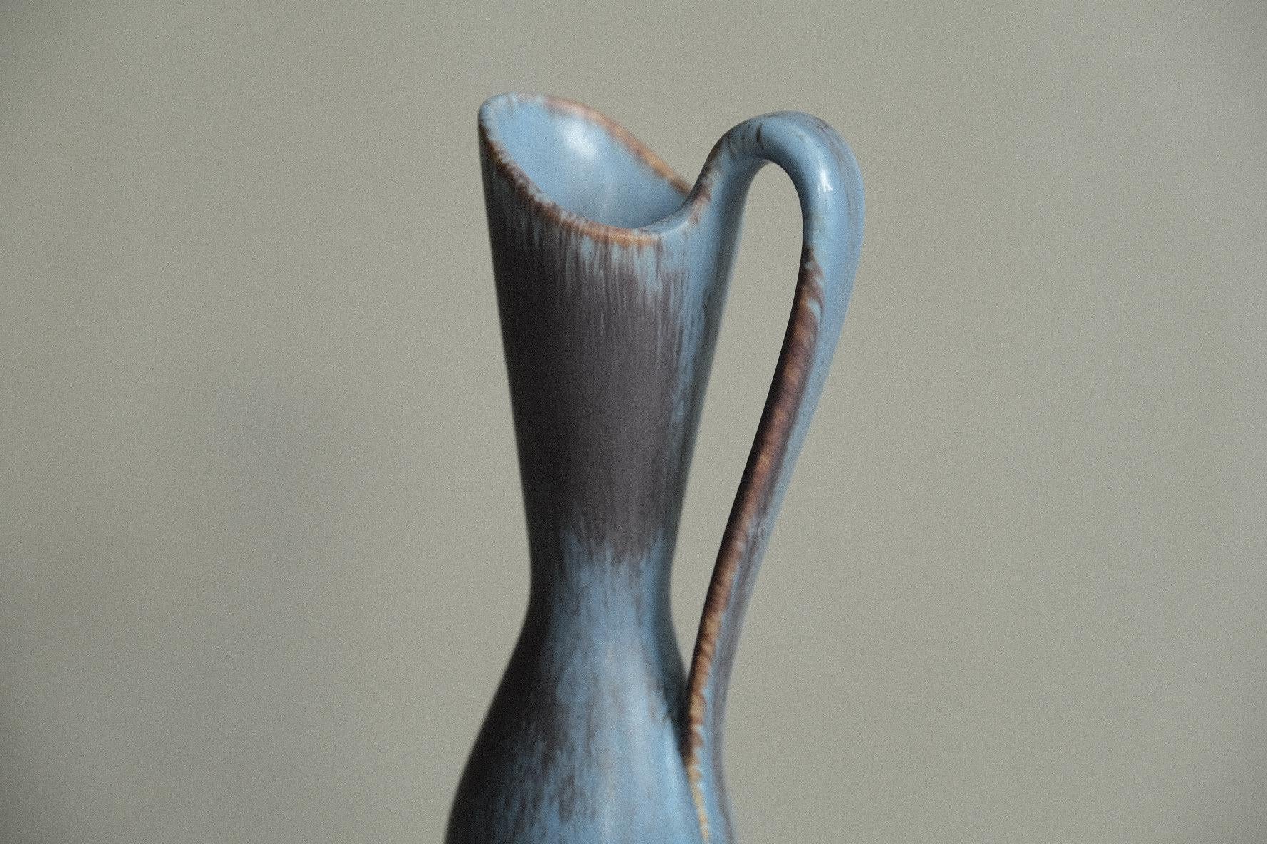 Mid-Century Modern Vintage Stoneware Vase by Gunnar Nylund, Model Ave for Rörstrand, Sweden, 1950s For Sale