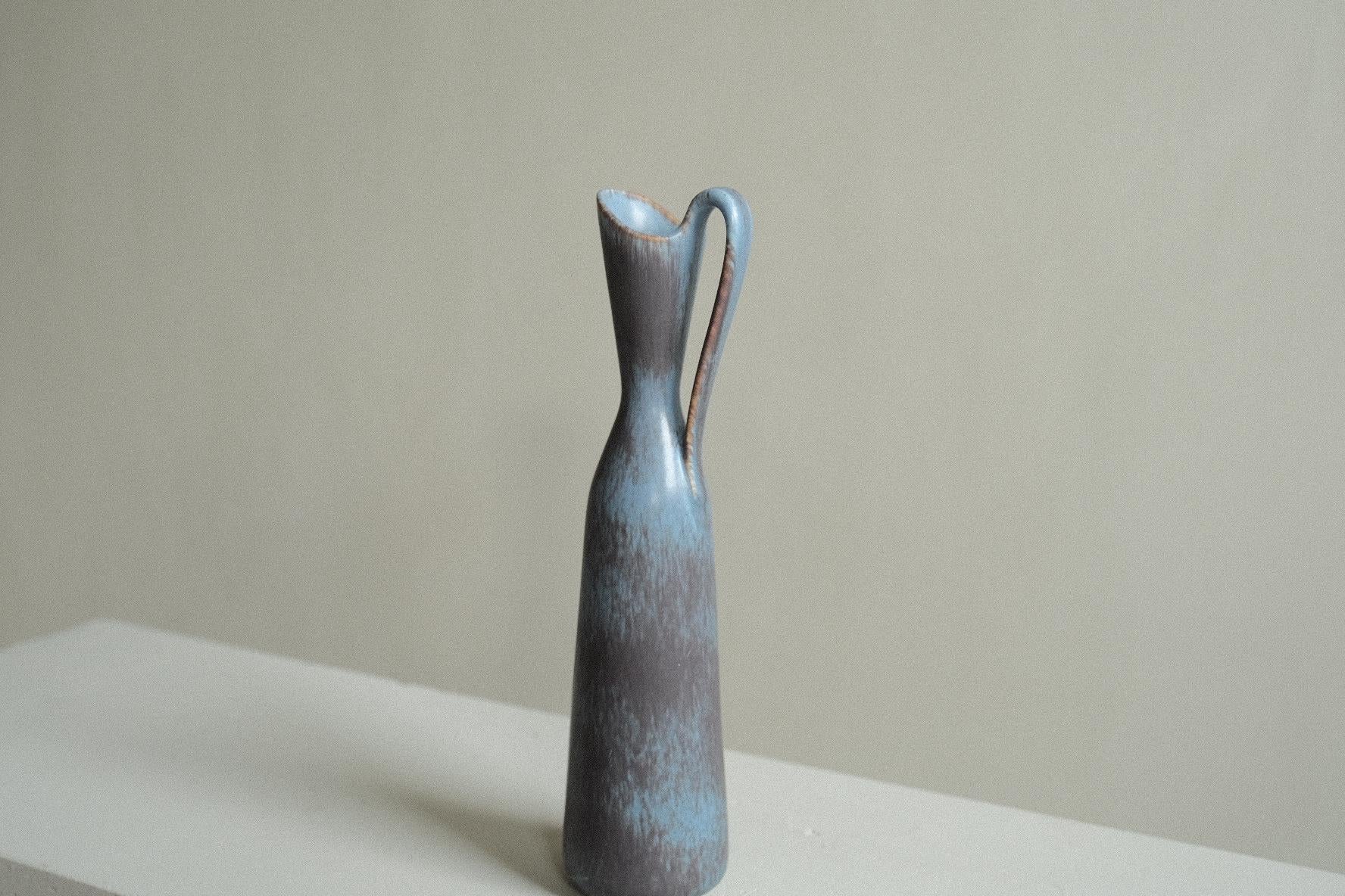 Vintage Stoneware Vase by Gunnar Nylund, Model Ave for Rörstrand, Sweden, 1950s In Good Condition For Sale In Hønefoss, 30