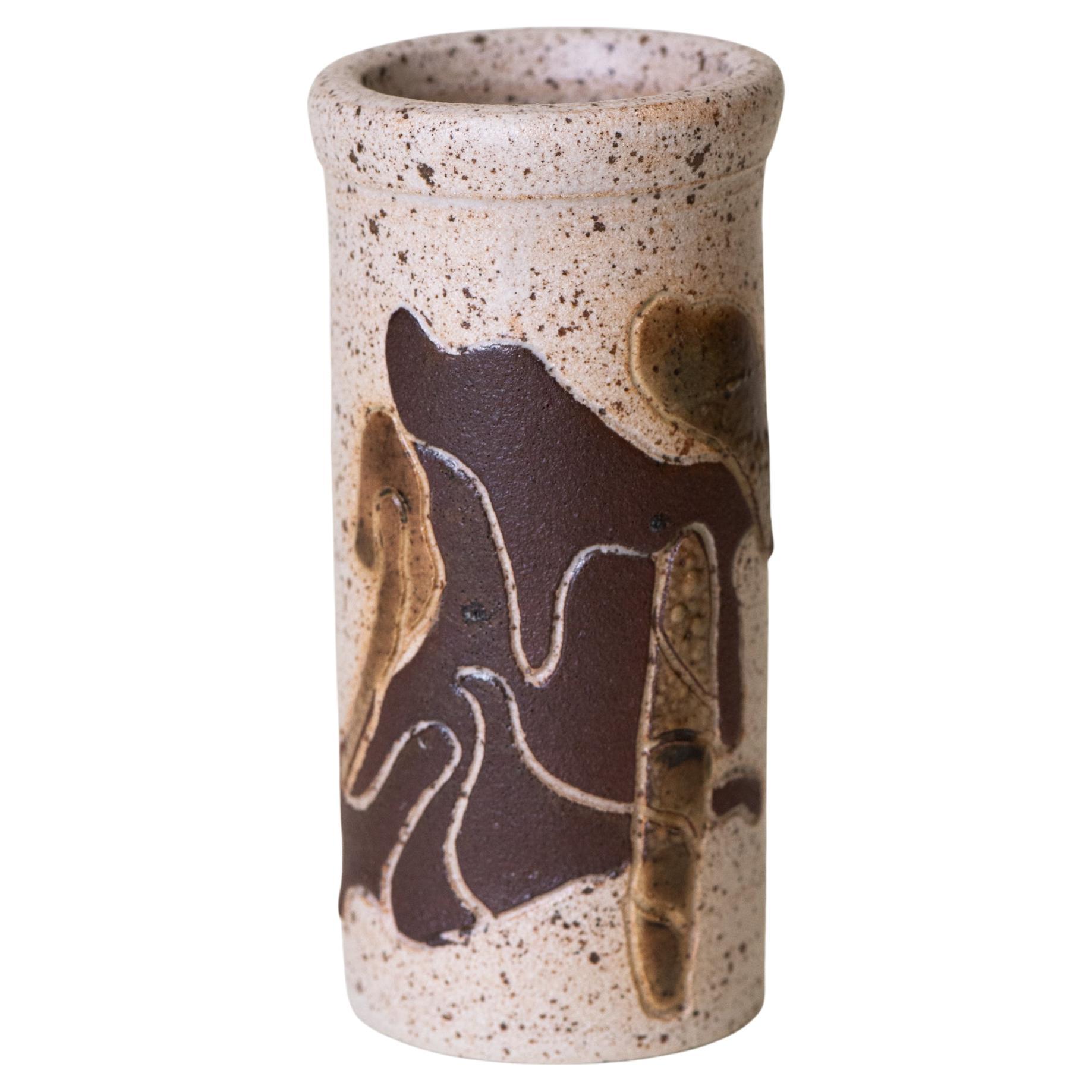 Vaso vintage in gres di Preben Brandt Larsen, Danimarca, anni '70