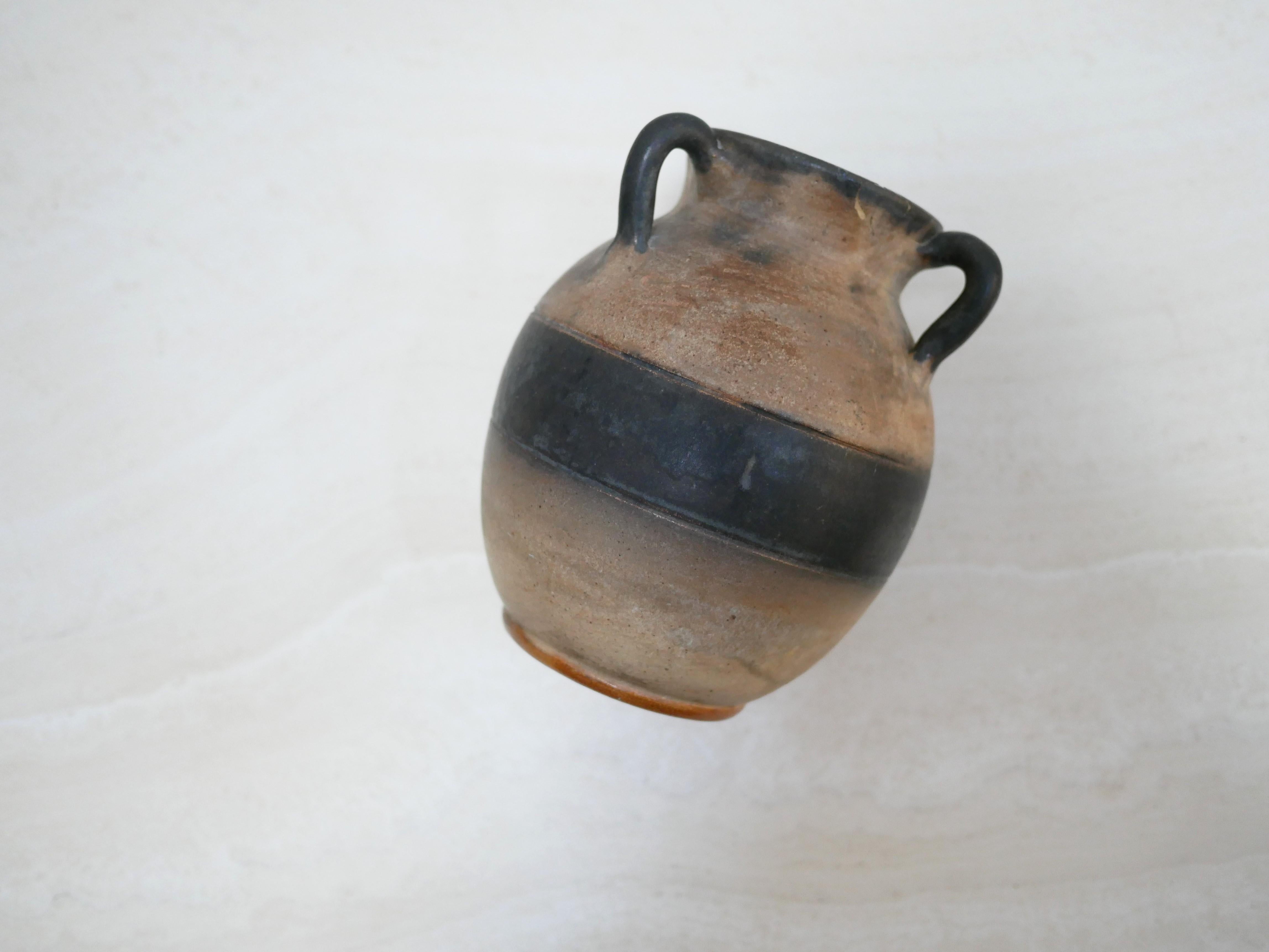 20th Century Vintage stoneware vase by W. Biron, Belgium For Sale