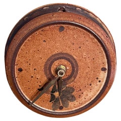 Orologio da parete in gres vintage con dettagli floreali