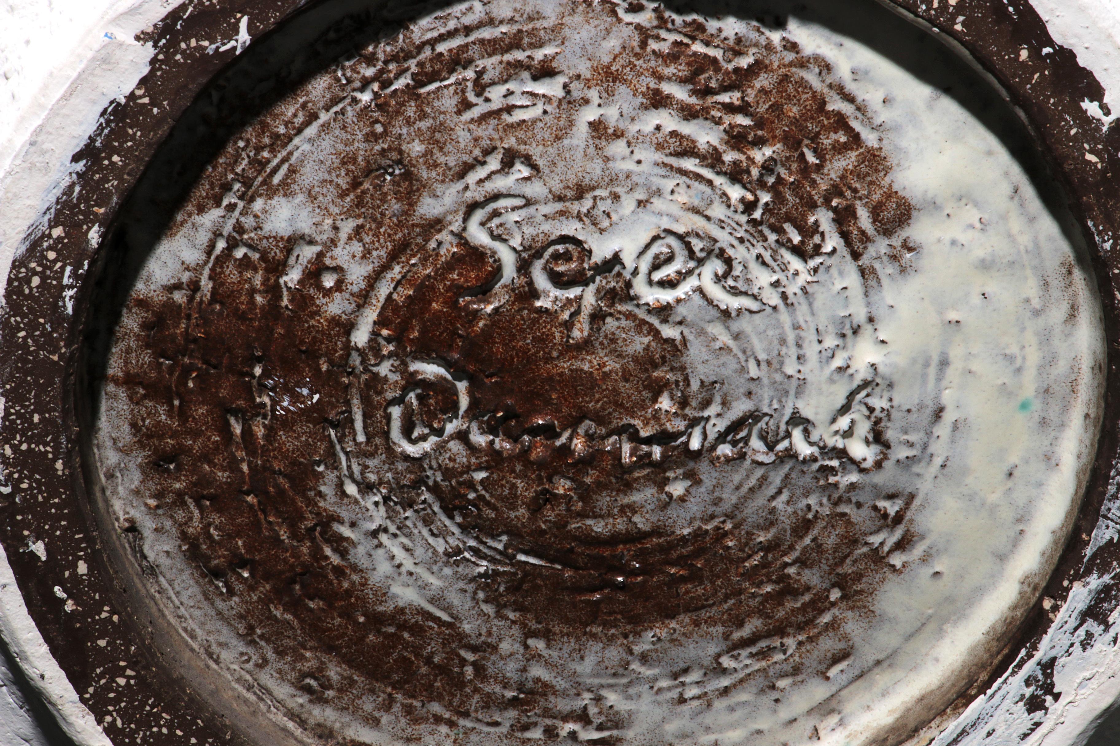 Lampada da parete in gres d'epoca di Sejer Keramik, Danimarca 1960 in vendita 4