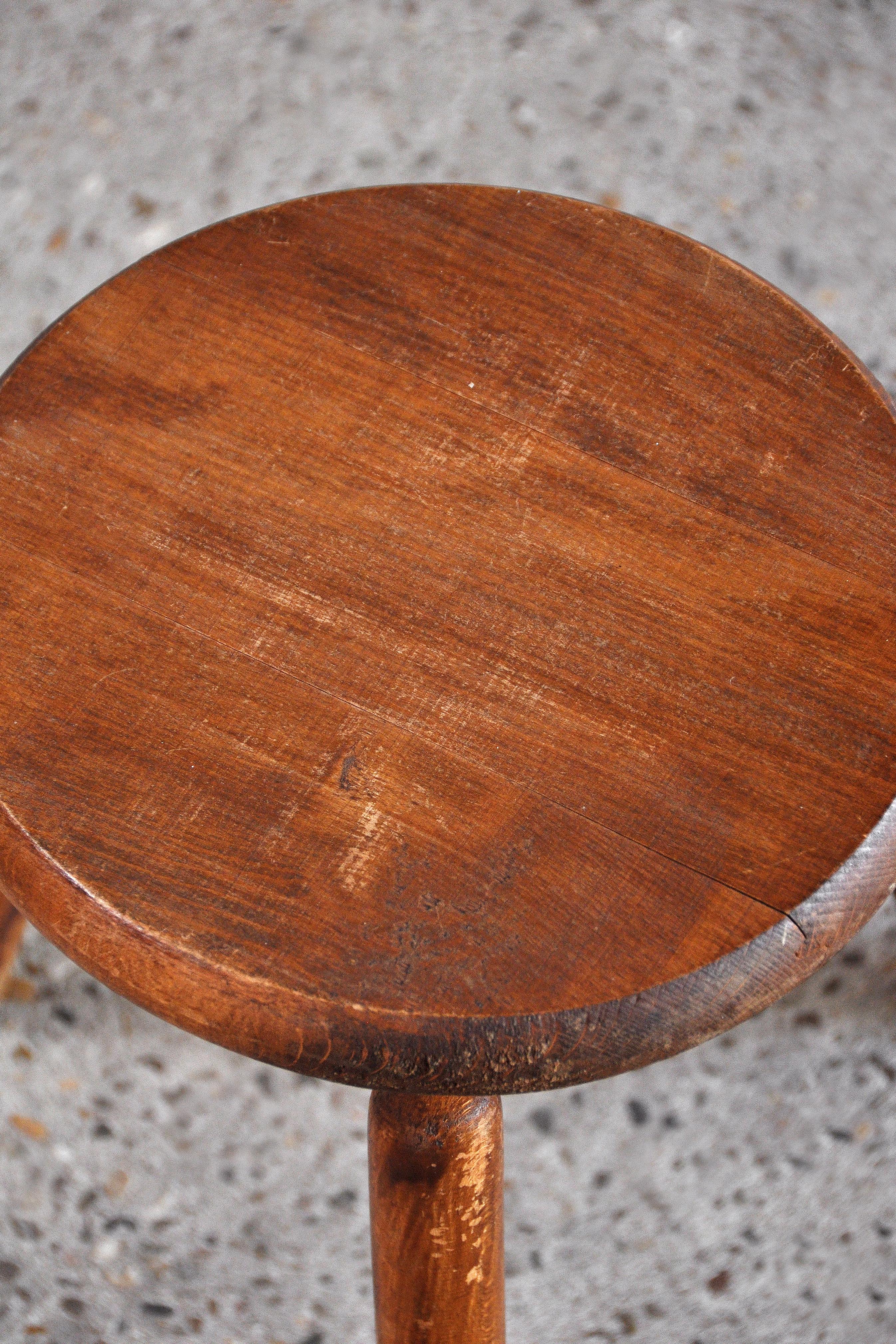 Wood Vintage Stool in the Manner of Charlotte Perriand, France, Mid-20th Century For Sale