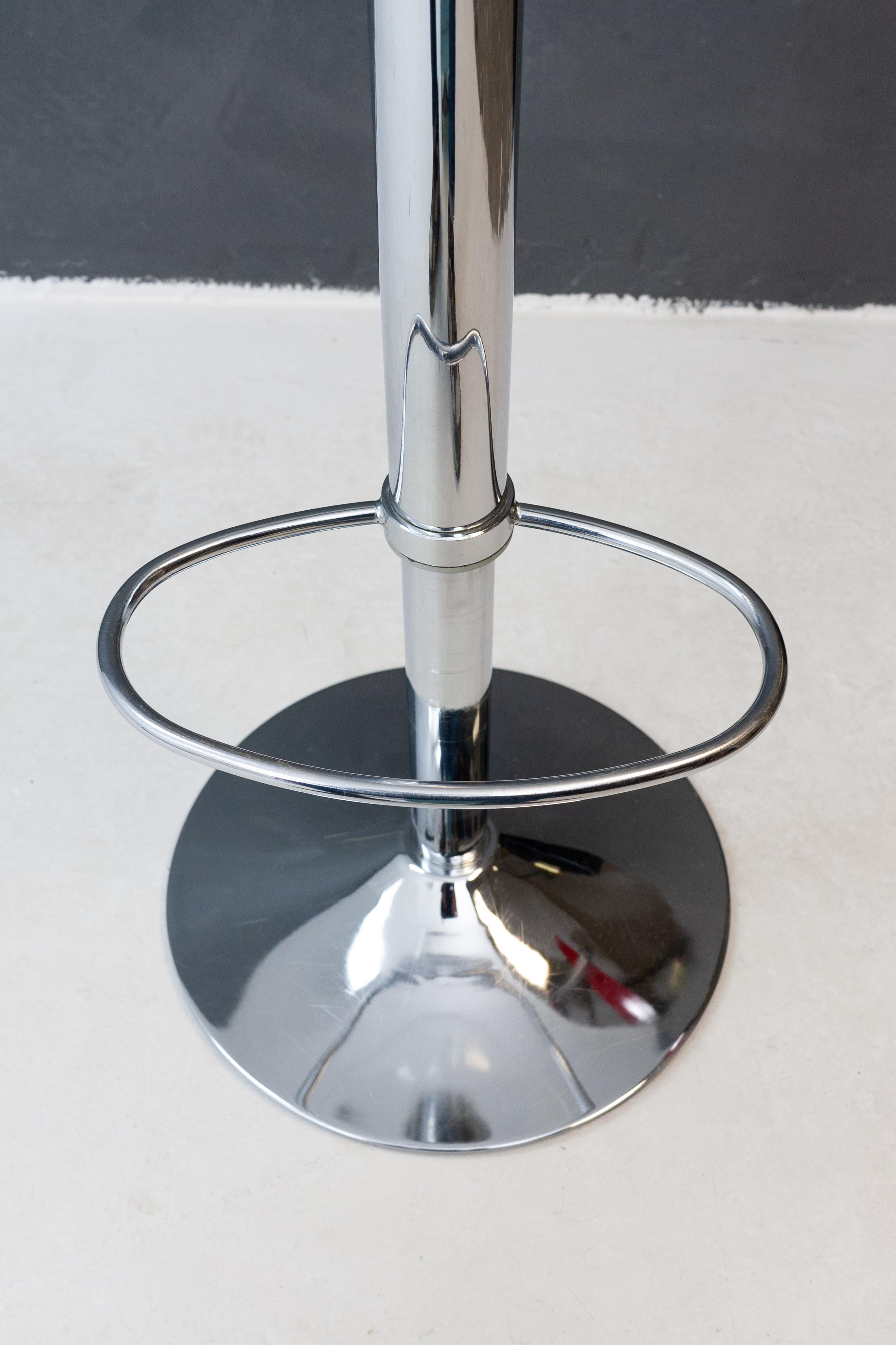 American Vintage Stool Lucite Chrome