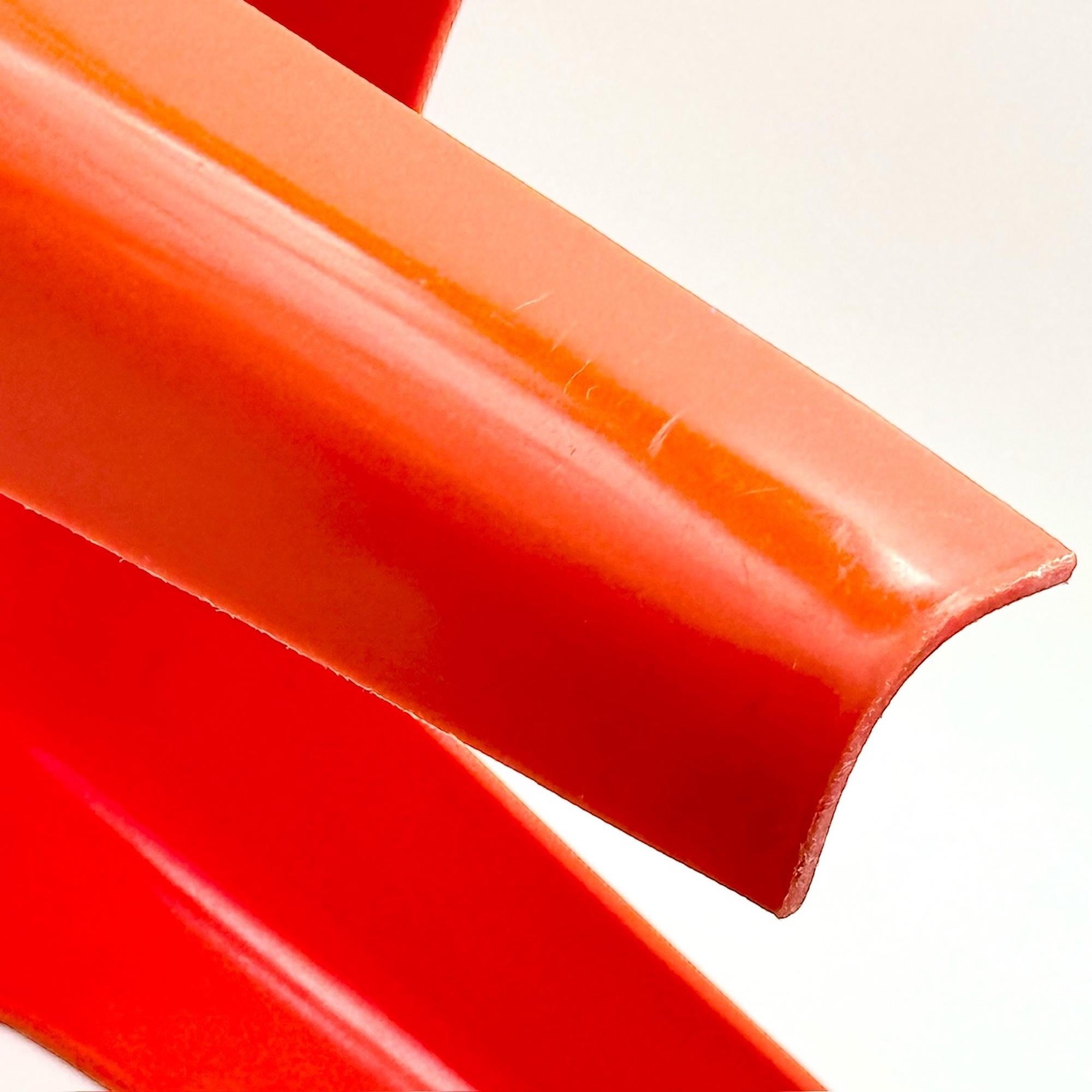 Vintage Stool or Side Table in Vibrant Orange with Curved Shapes, 1970s For Sale 2