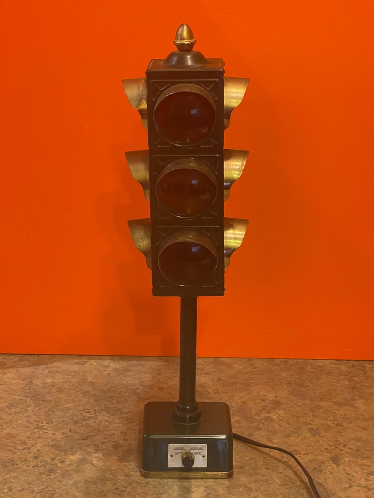 Vintage Stop Light / Traffic Signal Bar Lamp by B&B at 1stDibs