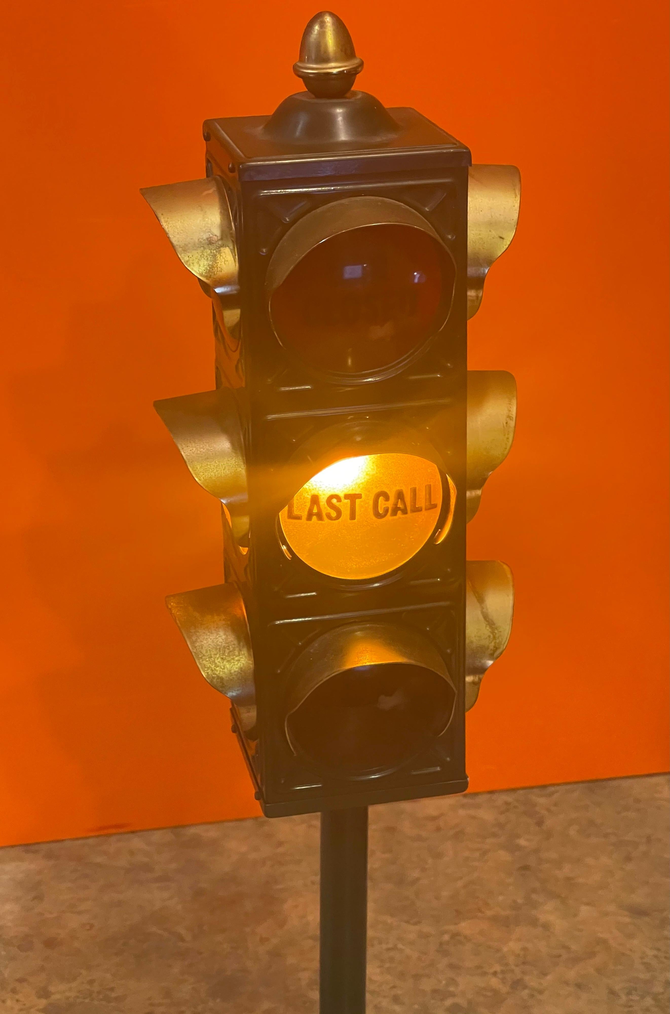 Mid-Century Modern Vintage Stop Light / Traffic Signal Bar Lamp by B&B