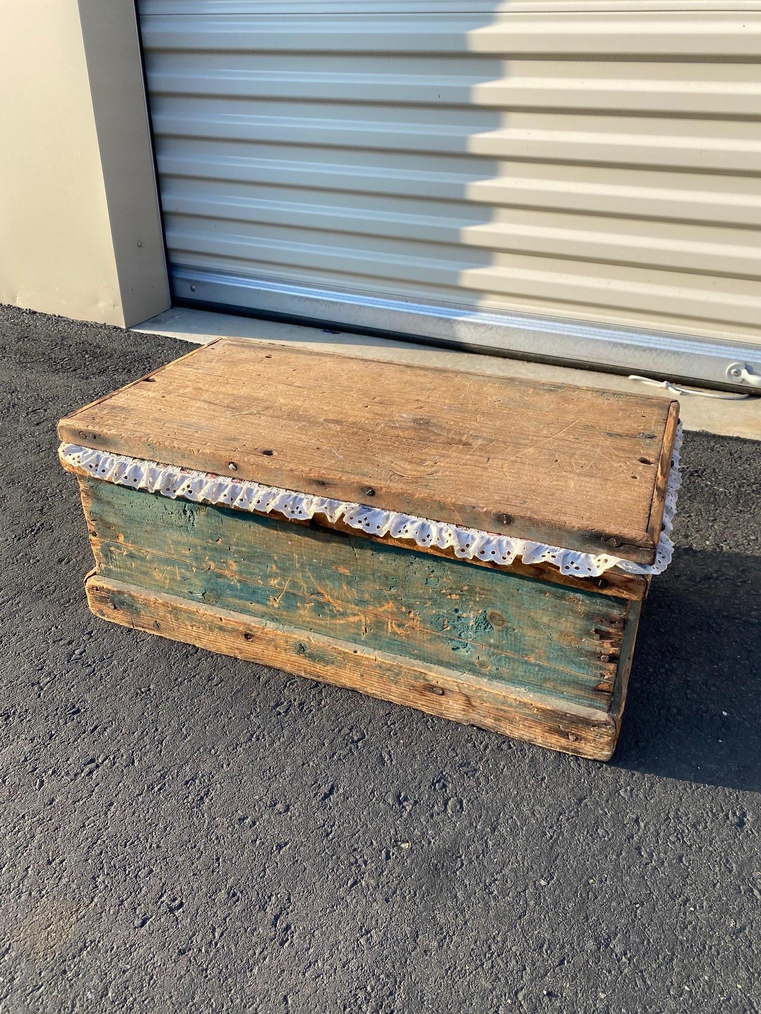 Mid-Century Modern Vintage Storage Chest, Wooden Box