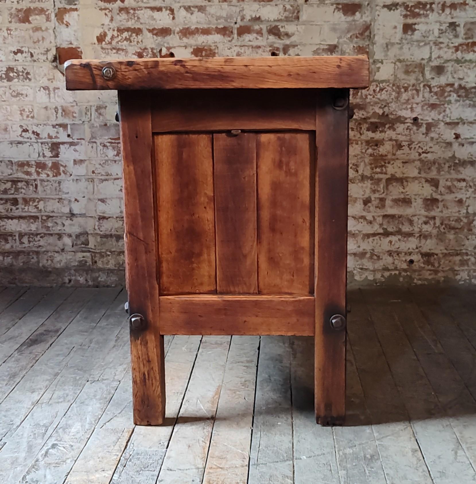Vintage Storage Workbench with Quick Release Vise 3