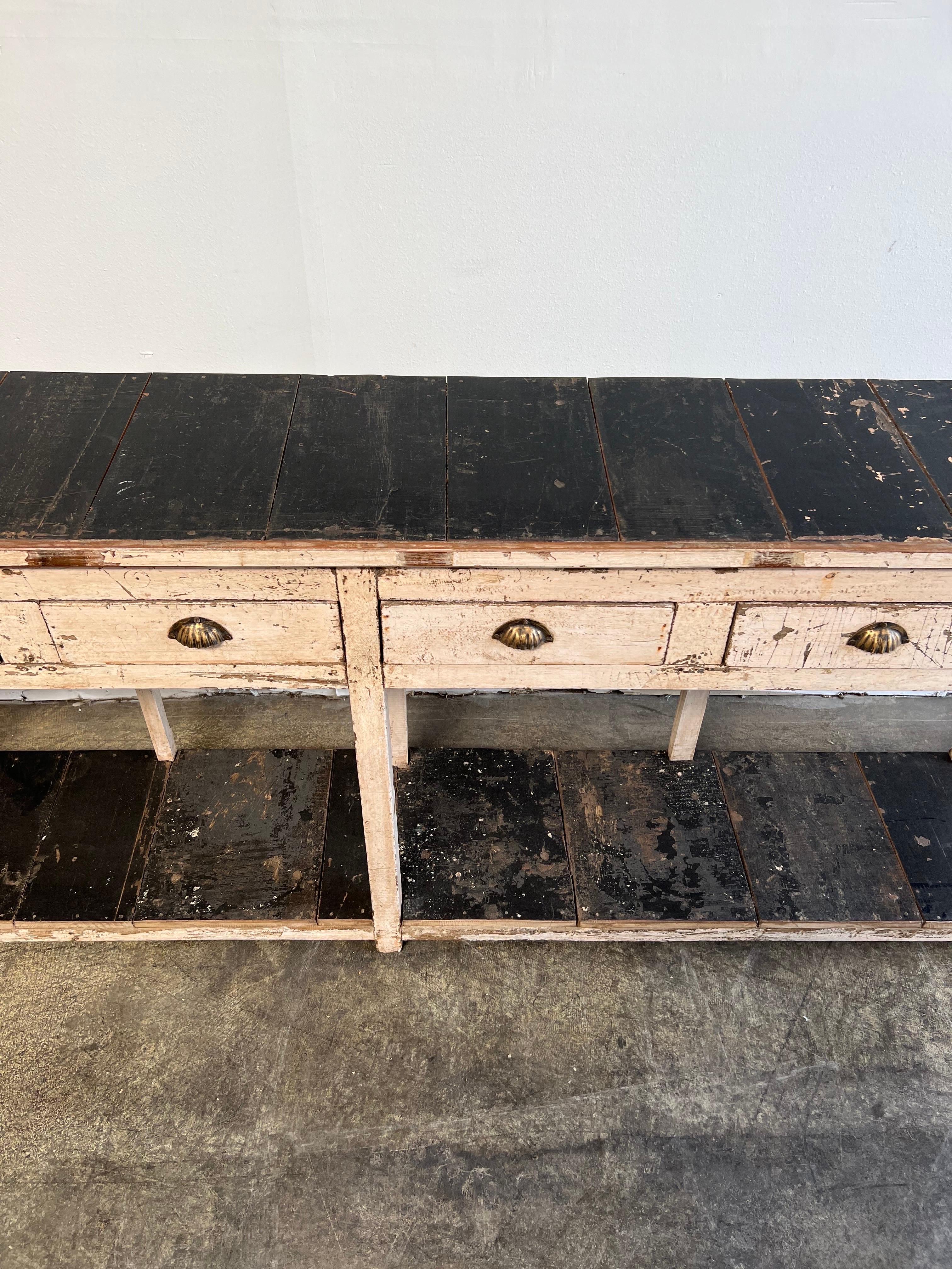 19th Century Vintage Store Counter with Drawers