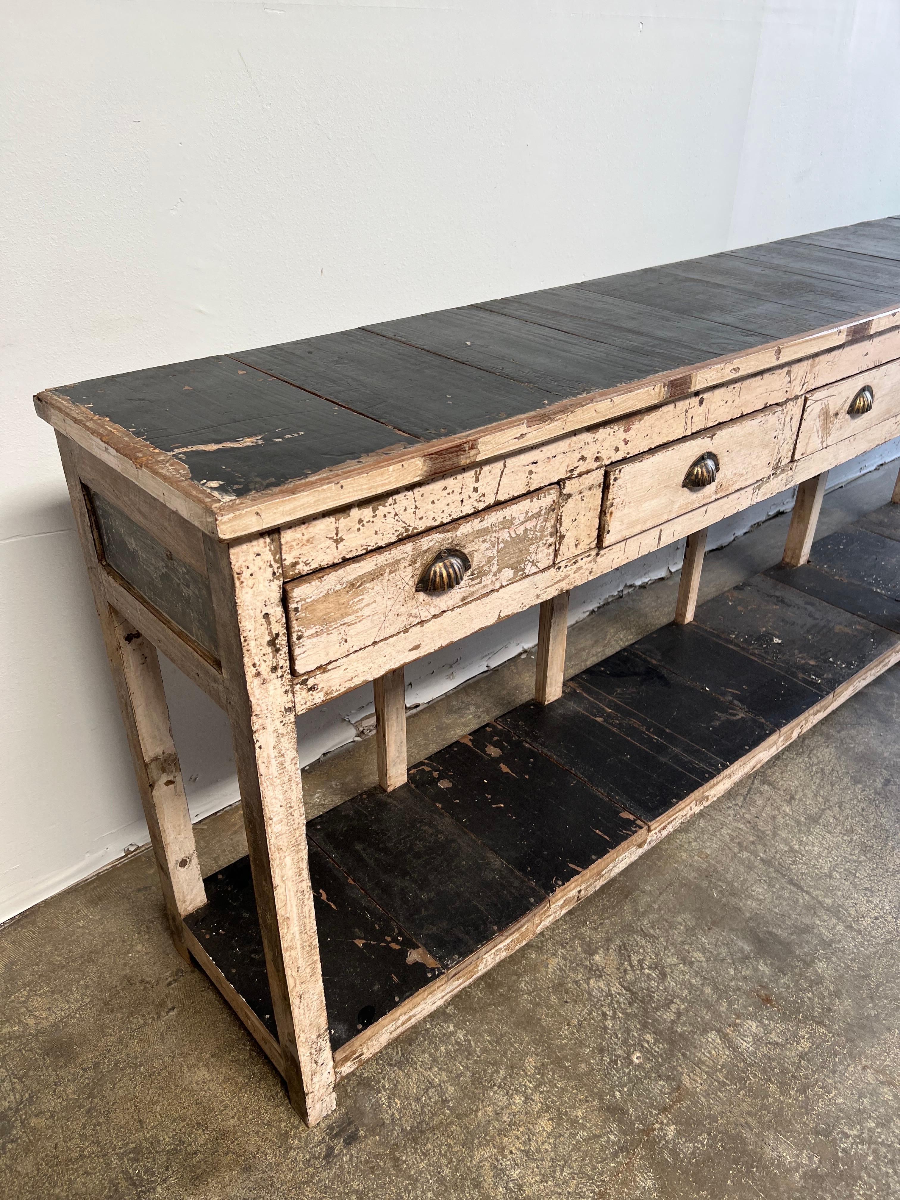 Vintage Store Counter with Drawers 1