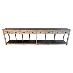 Vintage Store Counter with Drawers