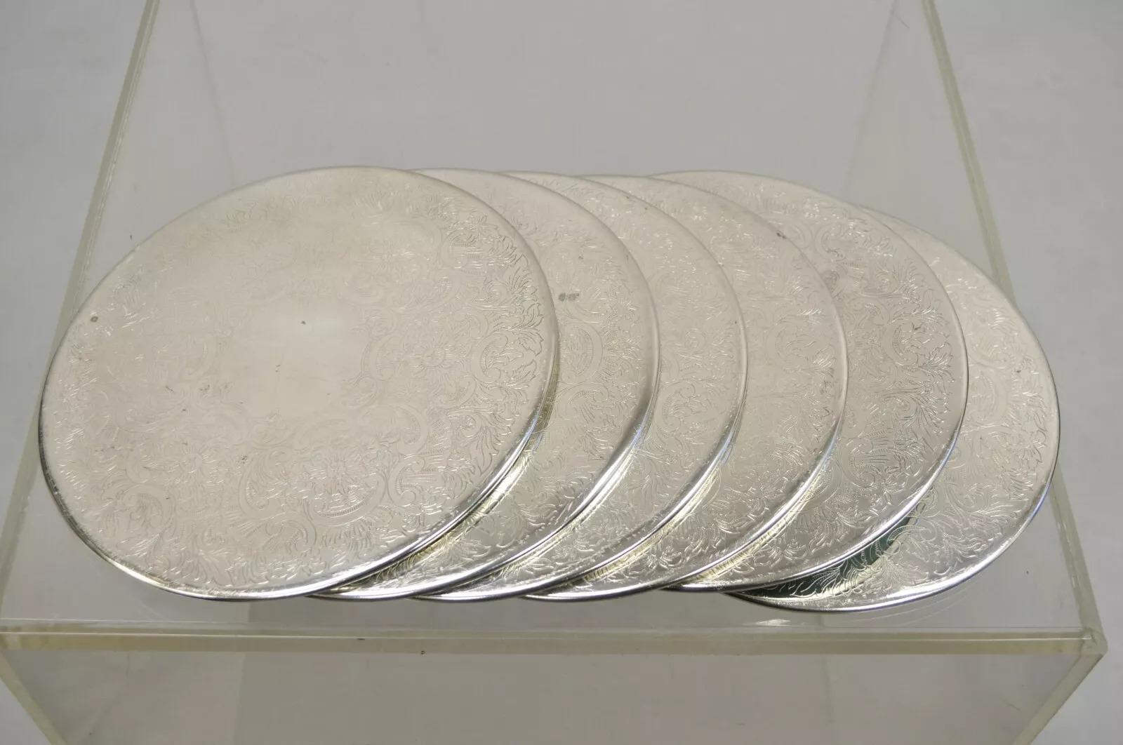 Vintage Strachan Floral Etched Victorian Silver Plated 8