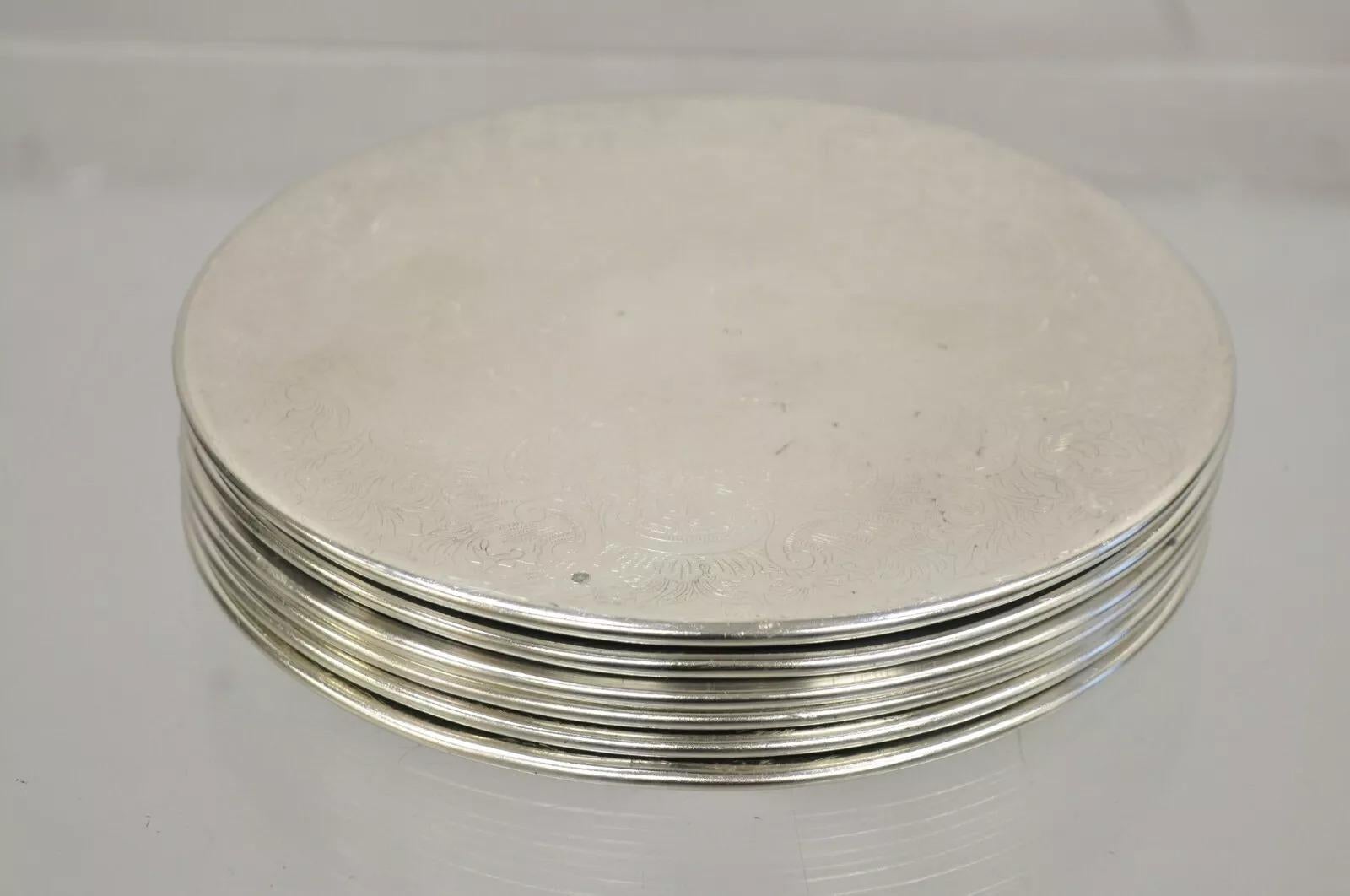 Vintage Strachan Floral Etched Victorian Silver Plated 8